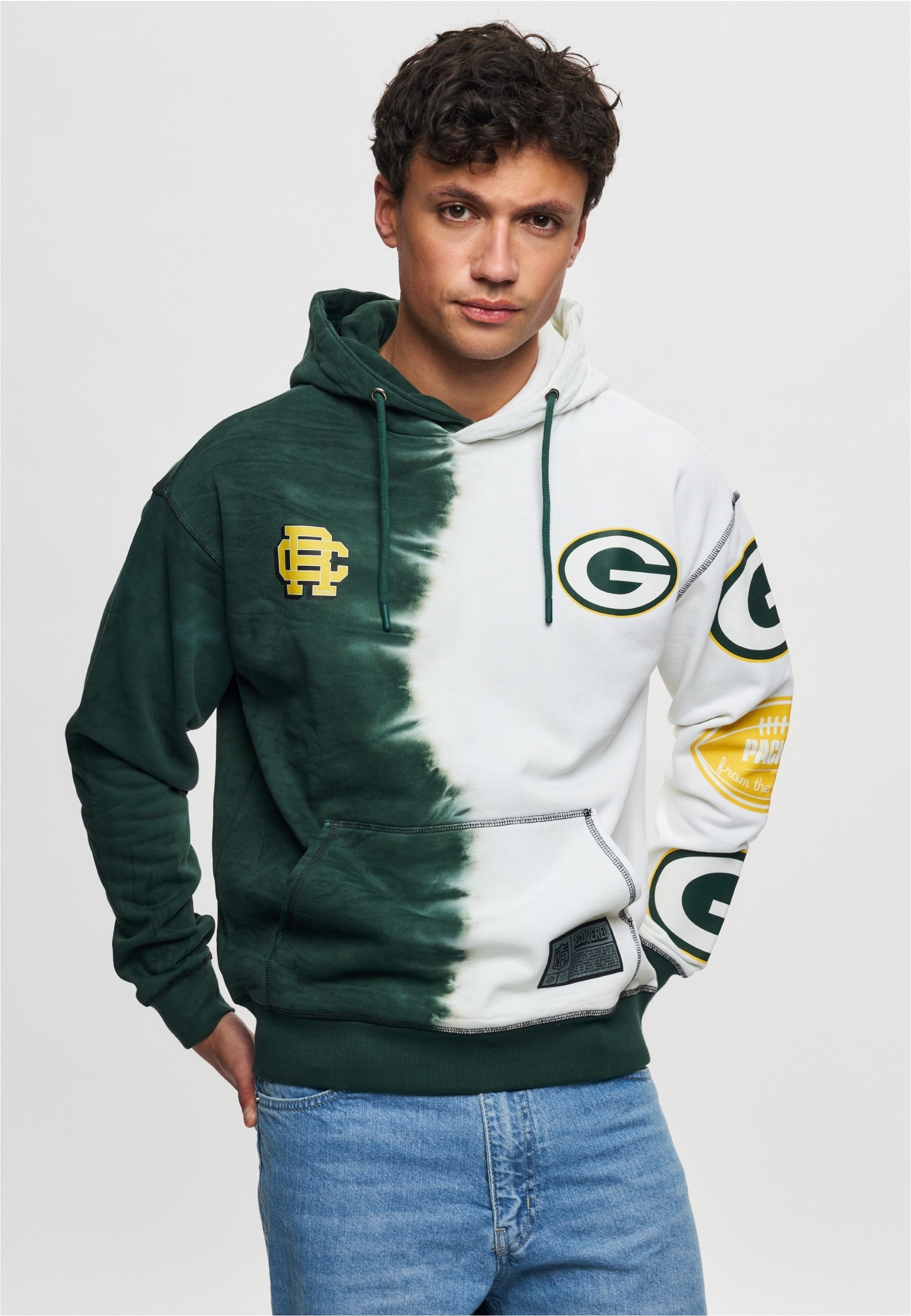 Recovered Kapuzensweatshirt »NFL Packers Ink Dye Effect On«, für alle Green Bay Packers-Fans