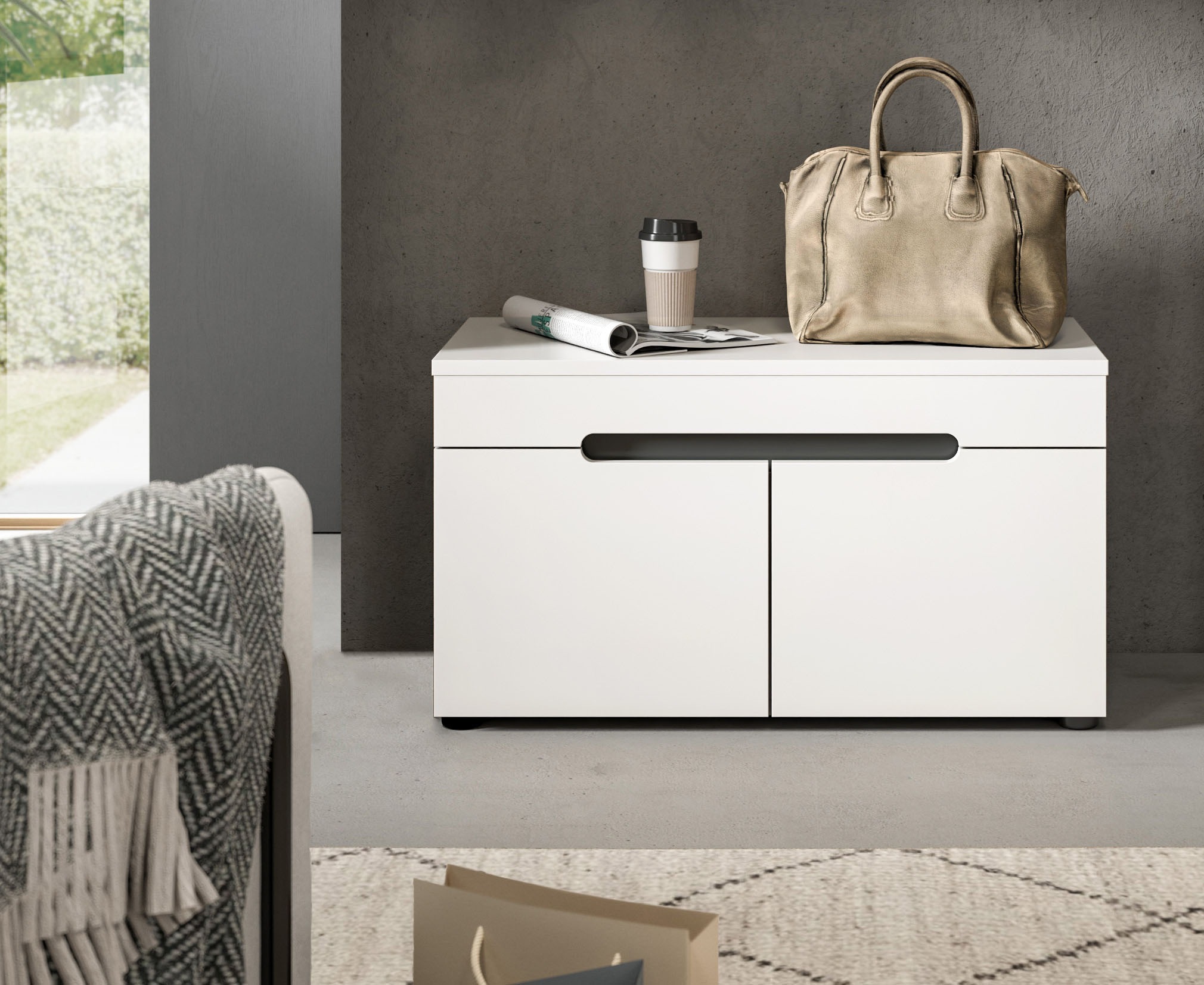 Home affaire Sitzbank "REHAT, TOPSELLER, Breite 80cm, 2 Türen, 2 Fächer" in günstig online kaufen