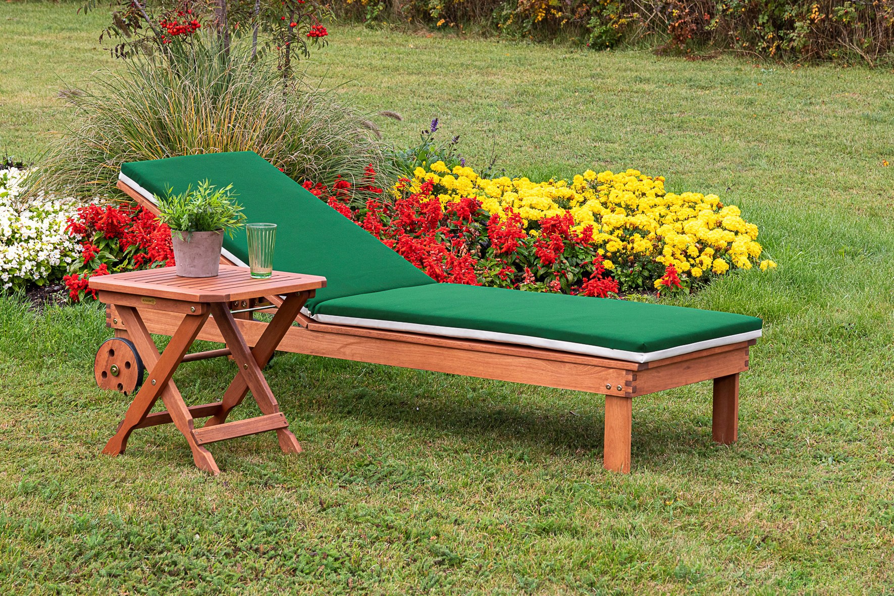 MERXX Gartenliege "Aktionsliegen Set", (Spar-Set, 2 St.), 1 Liege und 1 Hoc günstig online kaufen