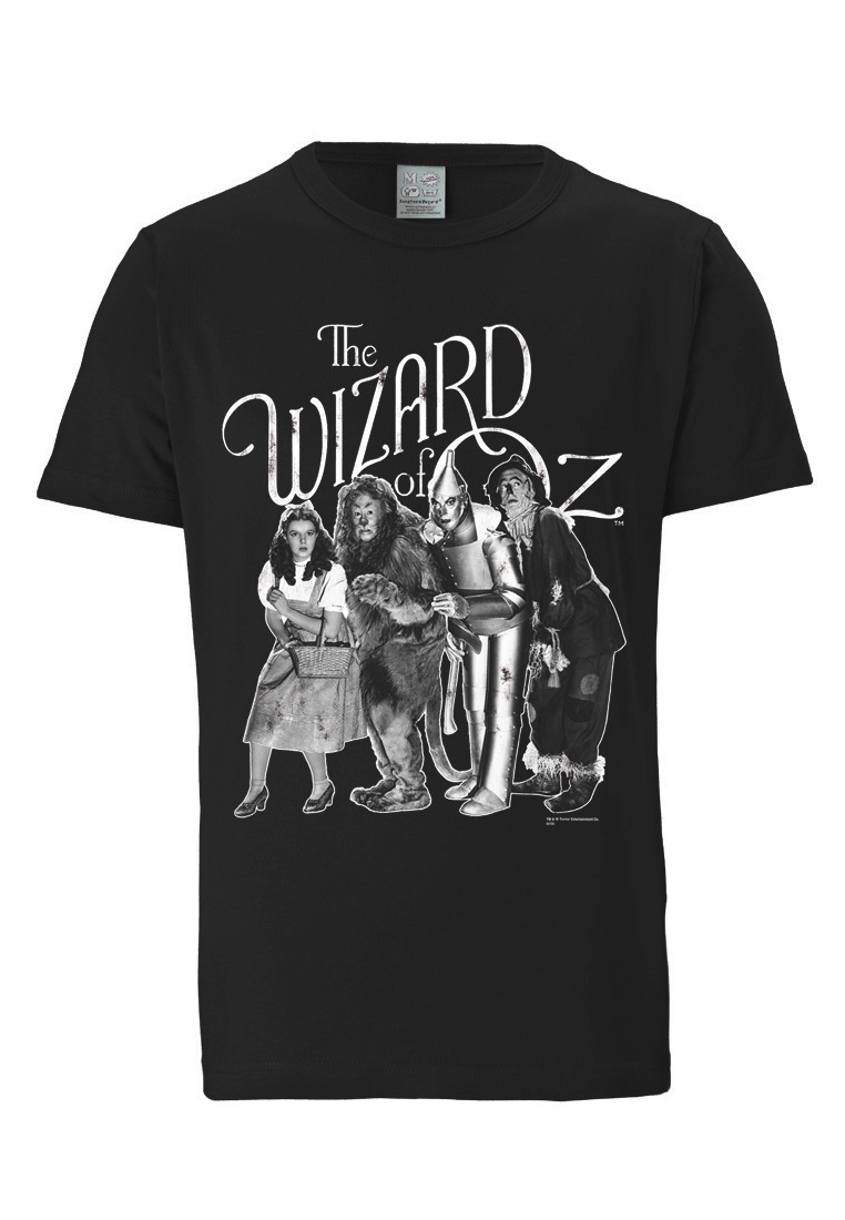 T-Shirt LOGOSHIRT "Dorothy and Friends - Der Zauberer von Oz", Herren, Gr. M, schwarz, 100% Baumwolle, bedruckt, normal, Rundhals, Shirts T-Shirt, mit Retro-Print 3