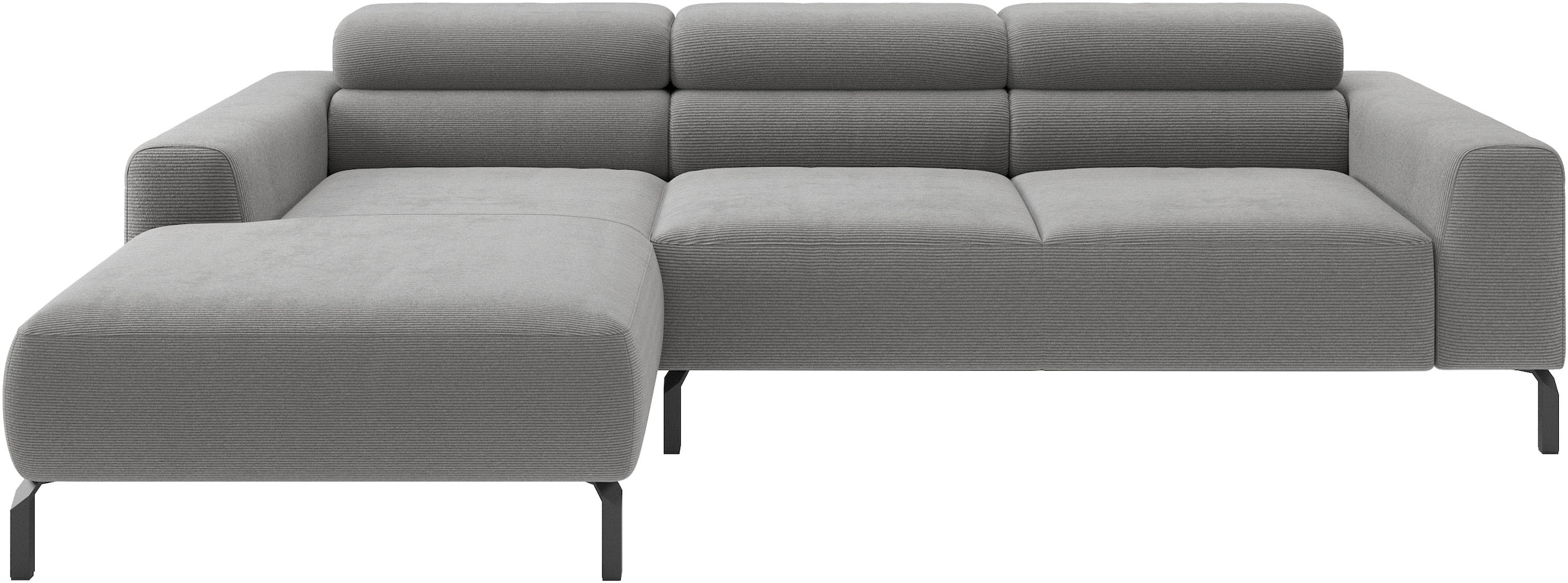 Home affaire Ecksofa "Ecksofa, L-Form, incl. Kopfteilverstellung, Breite 258 cm" wahlweise elektrische Sitztiefenverstellung