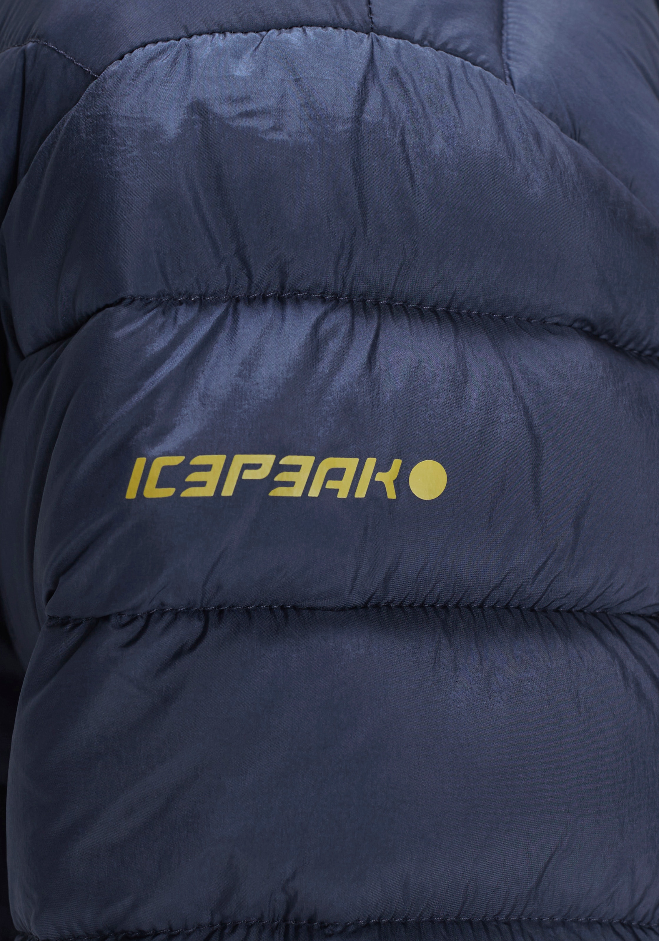 Icepeak Funktionsjacke »PENIG Oberarm mit für Kapuze, Kinder«, mit | - Logoschriftzug kontrastfarbenem am BAUR JR