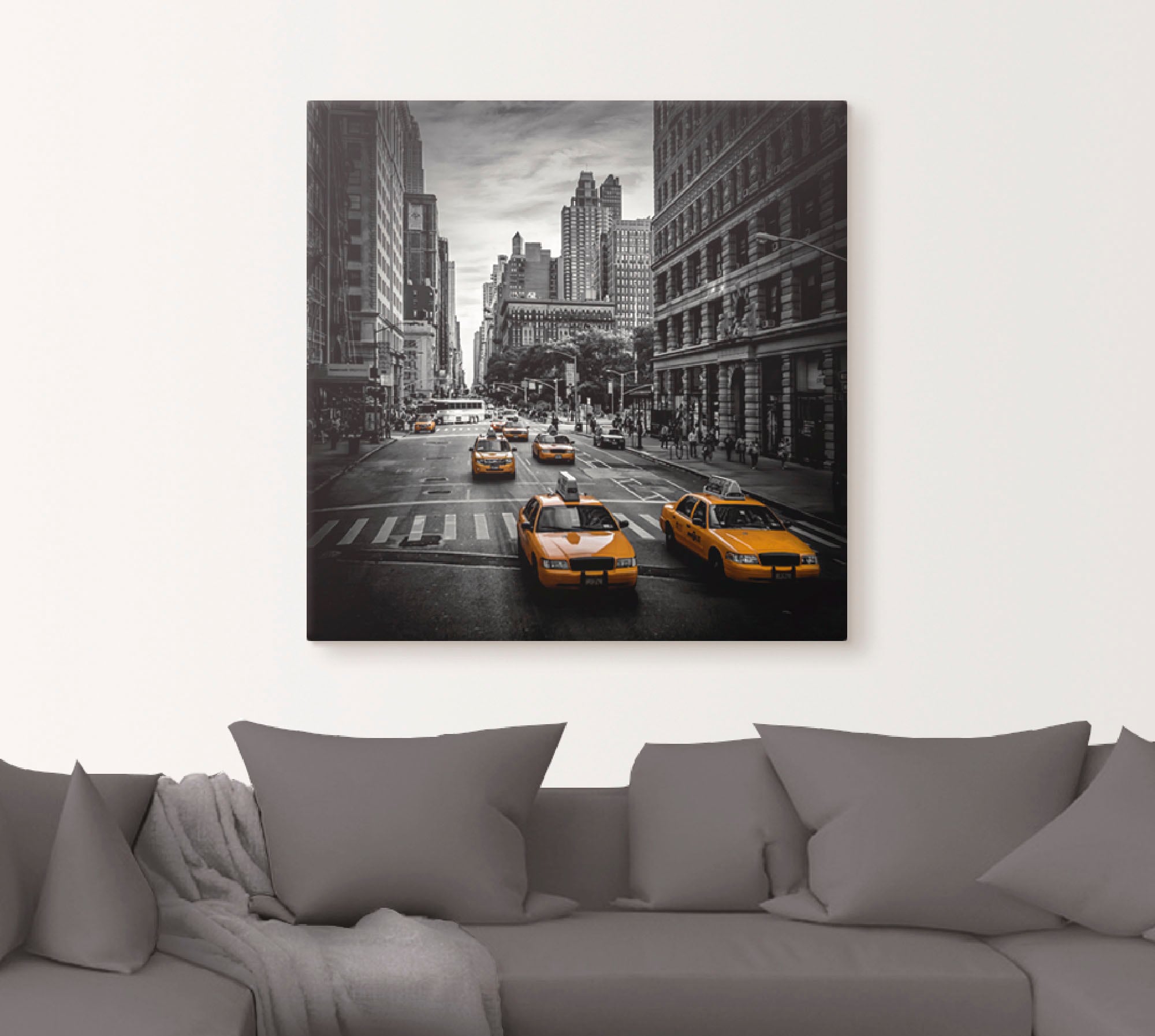 Artland Wandbild »New York City Verkehr 5th Avenue«, Amerika, (1 St.), als Alubild, Outdoorbild, Leinwandbild, Poster, Wandaufkleber