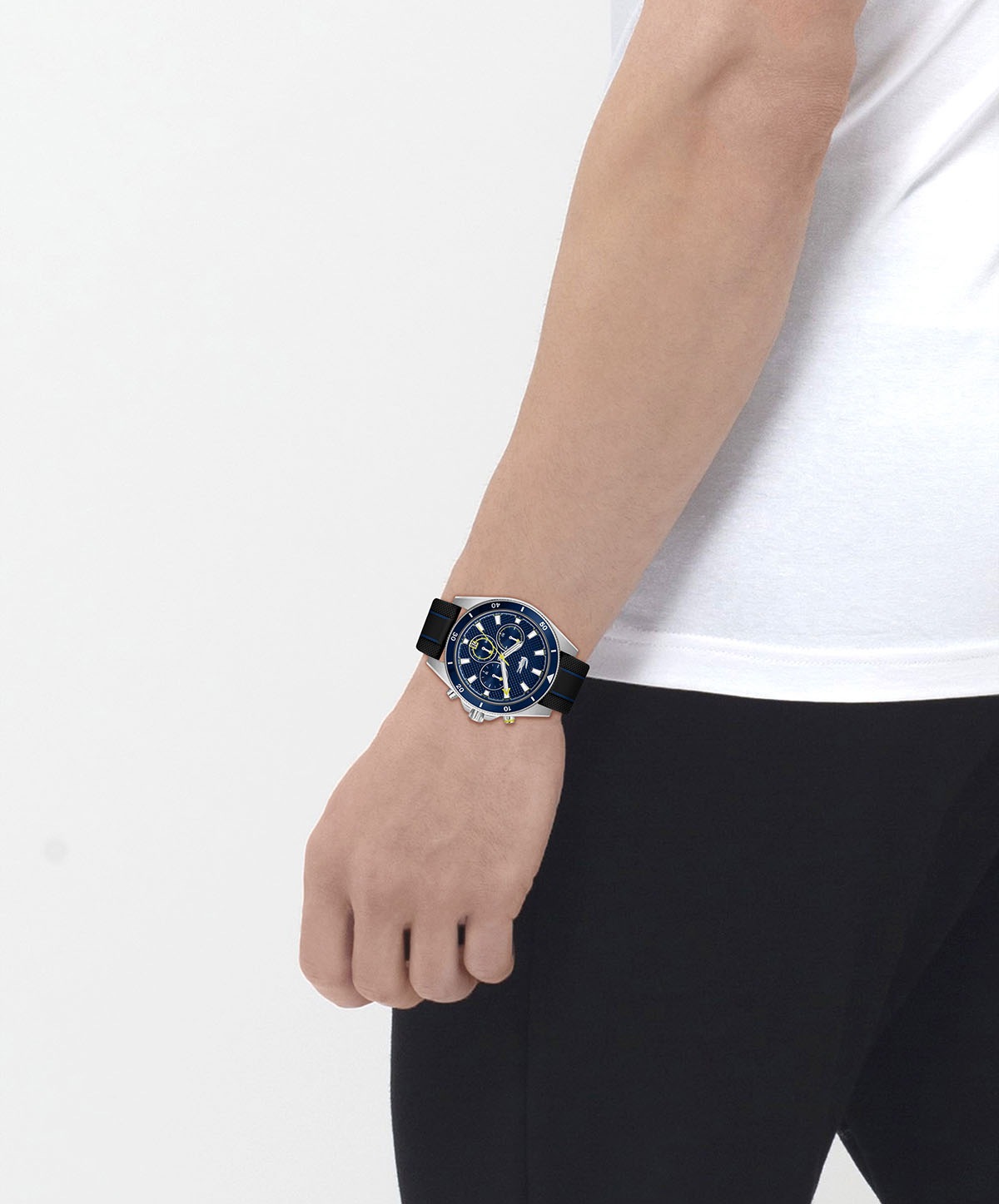 Lacoste Chronograph »MAINSAIL«, Armbanduhr, Quarzuhr, Herrenuhr, Tag, Stoppfunktion, Silikonarmband