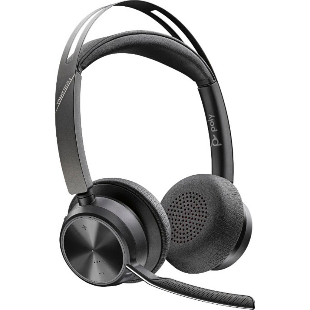 Poly Wireless-Headset »VOYAGER FOCUS 2 UC«, A2DP Bluetooth-AVRCP Bluetooth-HFP-HSP, Active Noise Cancelling (ANC)-Freisprechfunktion