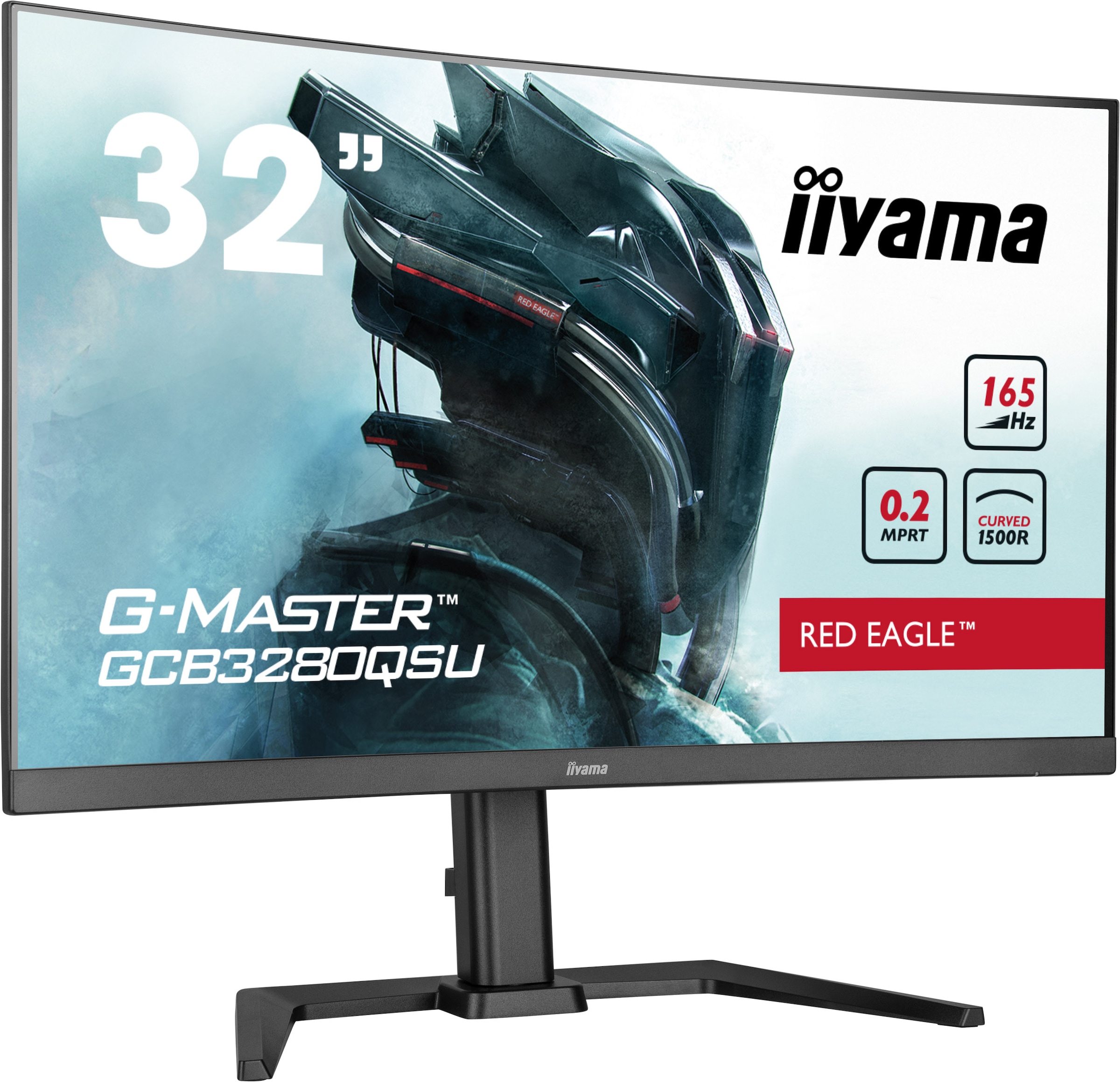 Iiyama Curved-Gaming-LED-Monitor »GCB3280QSU-B1«, 80 cm/32 Zoll, 2560 x 1440 px, WQHD, 0,2 ms Reaktionszeit, 165 Hz