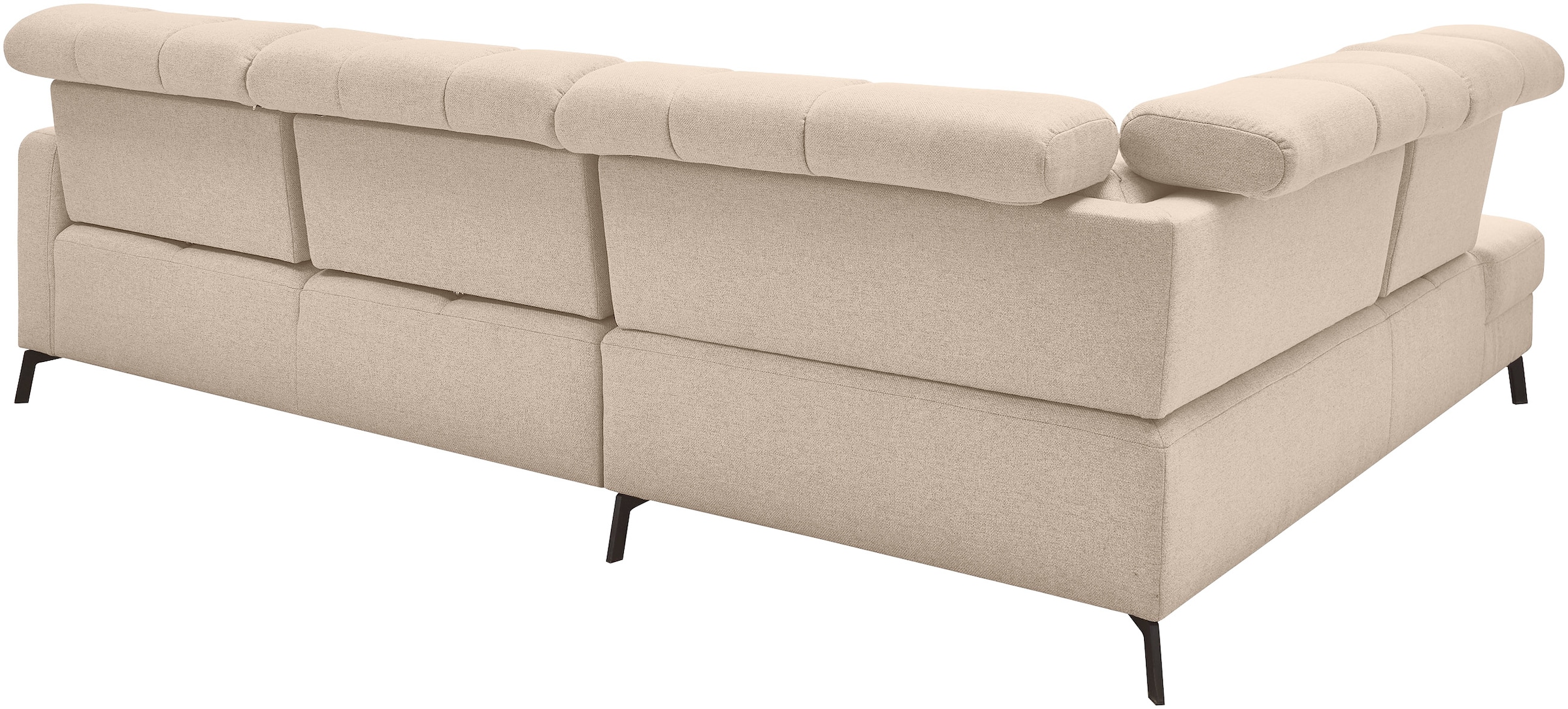 Musterring Ecksofa »MR 4615«, mit Kopf- und Rückenverstellung, Metallfuß schwarz, Maße 272 x 214 cm