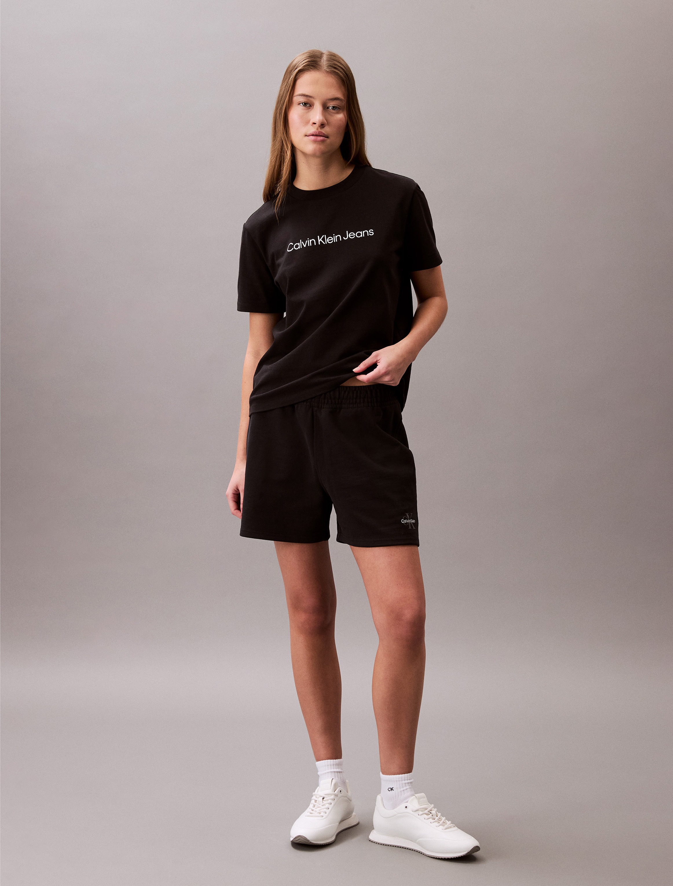 Thumbnail - Calvin Klein Jeans Sweatshorts "MONOLOGO FRENCH TERRY SHORT", Mit elastischem Bund