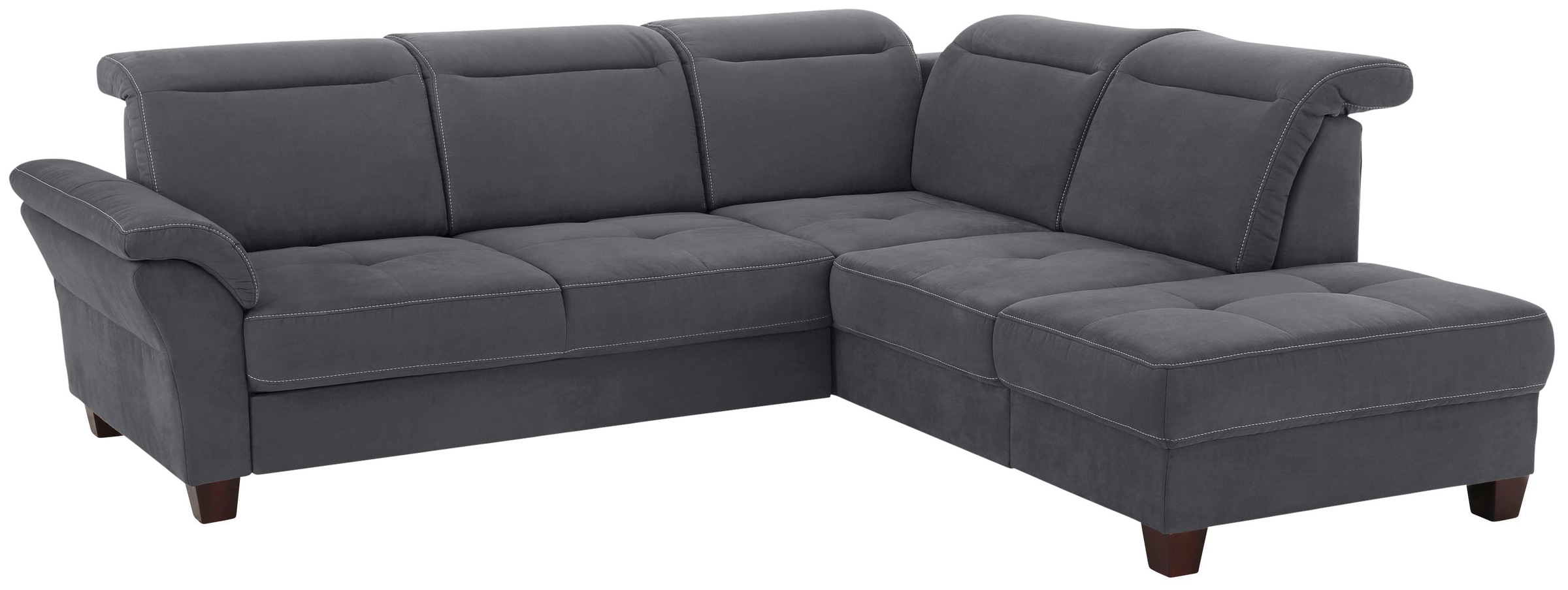 OTTO home Ecksofa "Solvei L-Form" wahlweise auch mit Kopfteilverstellung und Schlaffunktion, Federkern