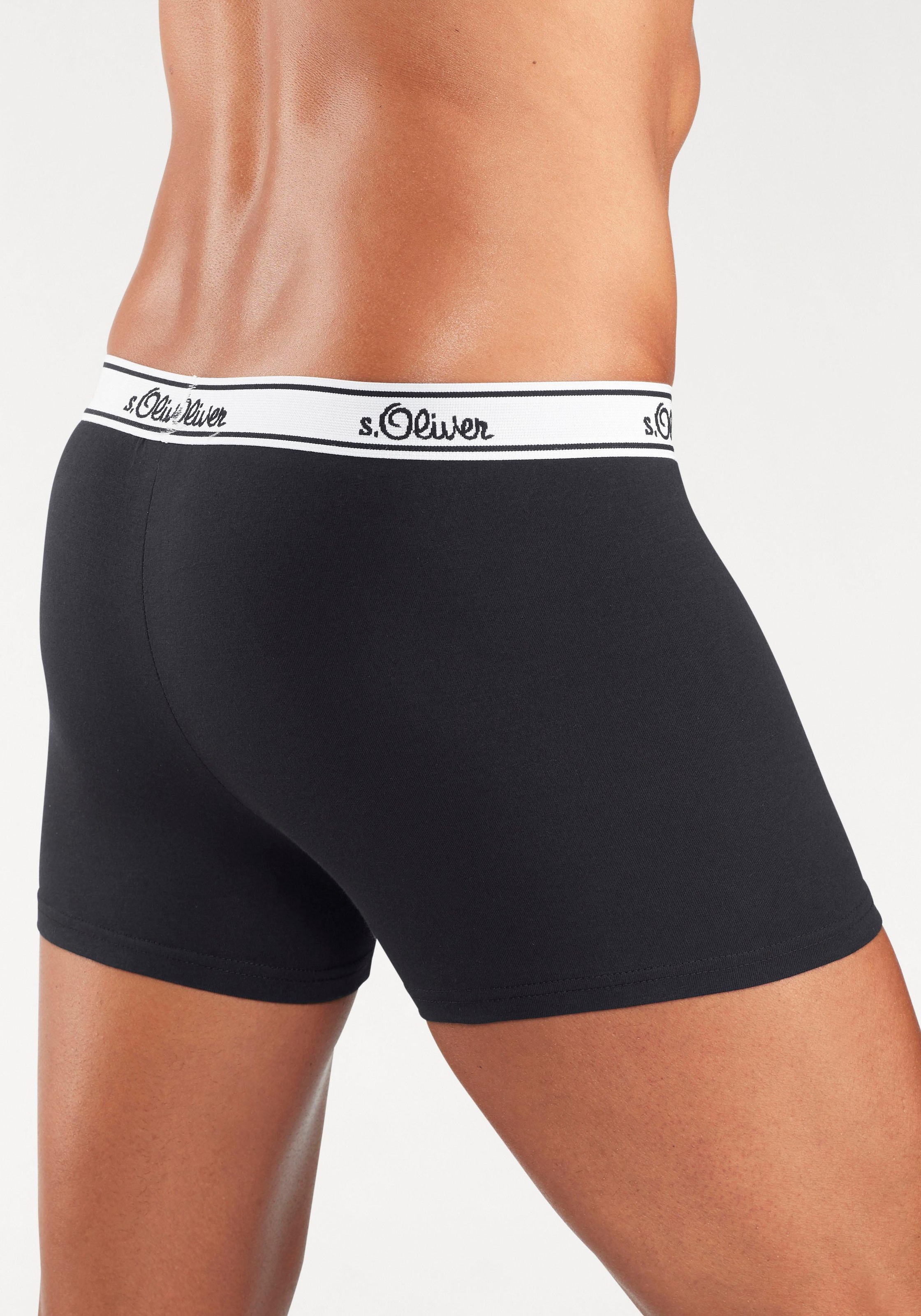 Thumbnail - s.Oliver Boxer "Boxershorts für Herren" Packung, 3 Stk. tlg., mit weißem Webbund