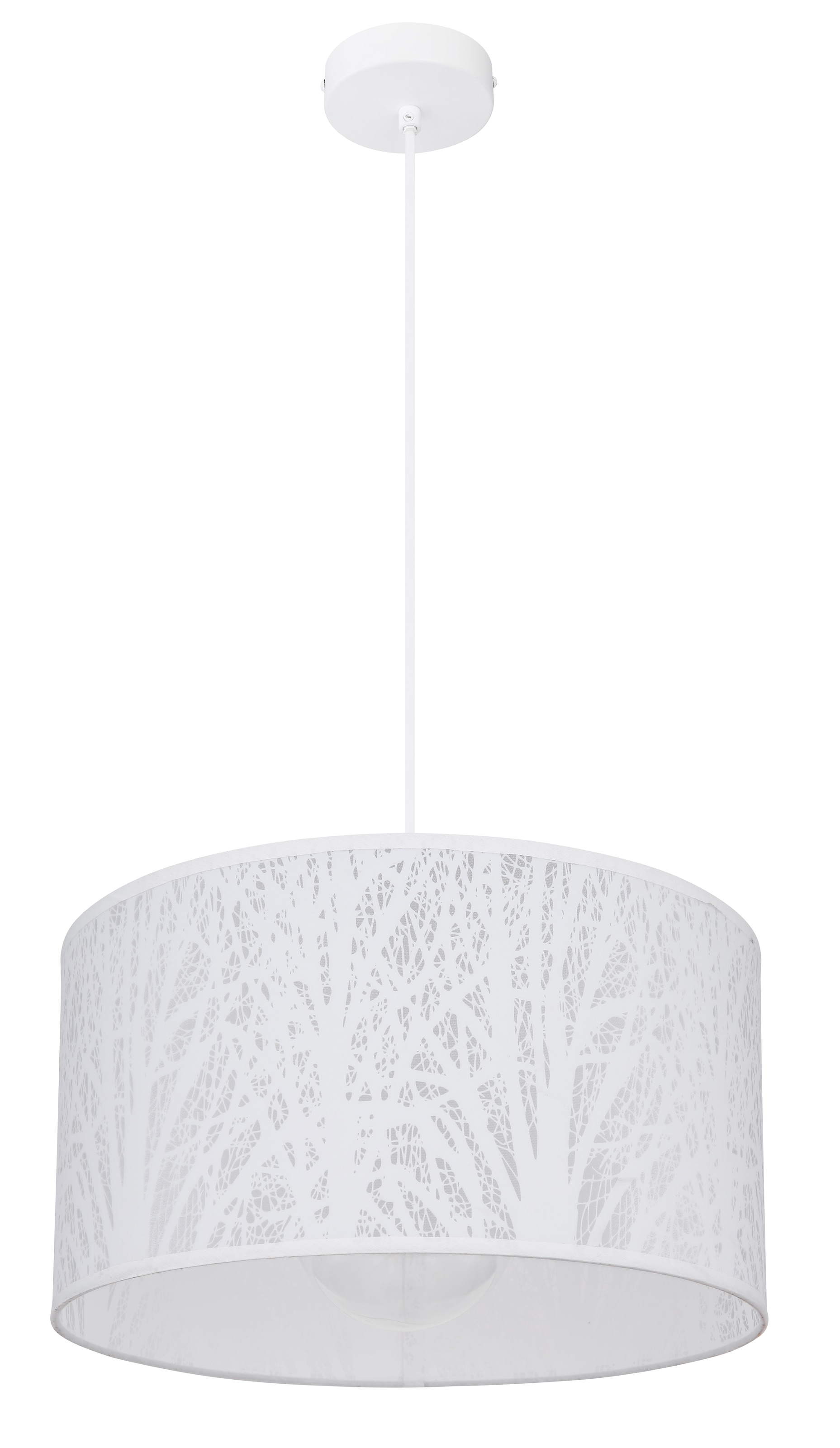 GLOBO LIGHTING Hängeleuchte »PINNI« E27 1 Stk. Weiße Hängeleuchte mit Baum-Dekor, höhenverstellbar
