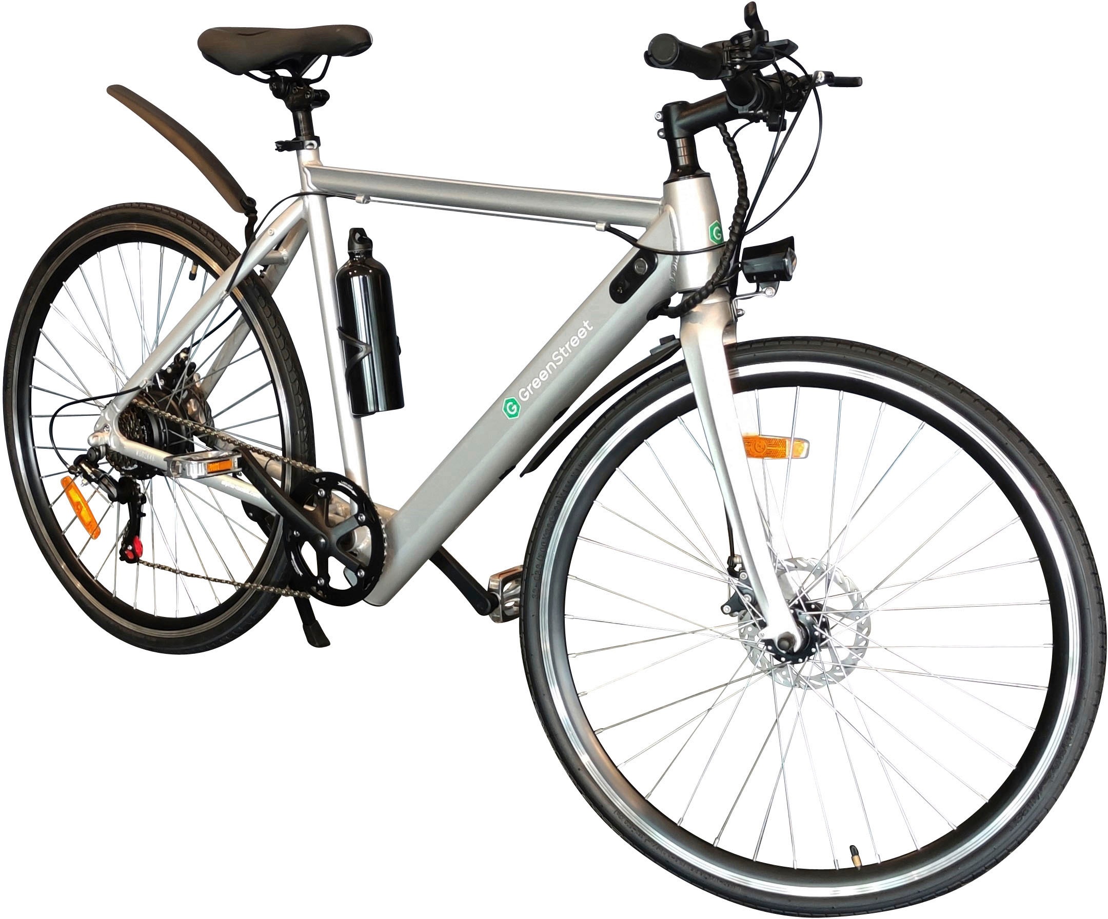 GreenStreet E-Bike, 6 Gang, Shimano, Heckmotor 250 W, Pedelec, Elektrofahrrad für Damen u. Herren
