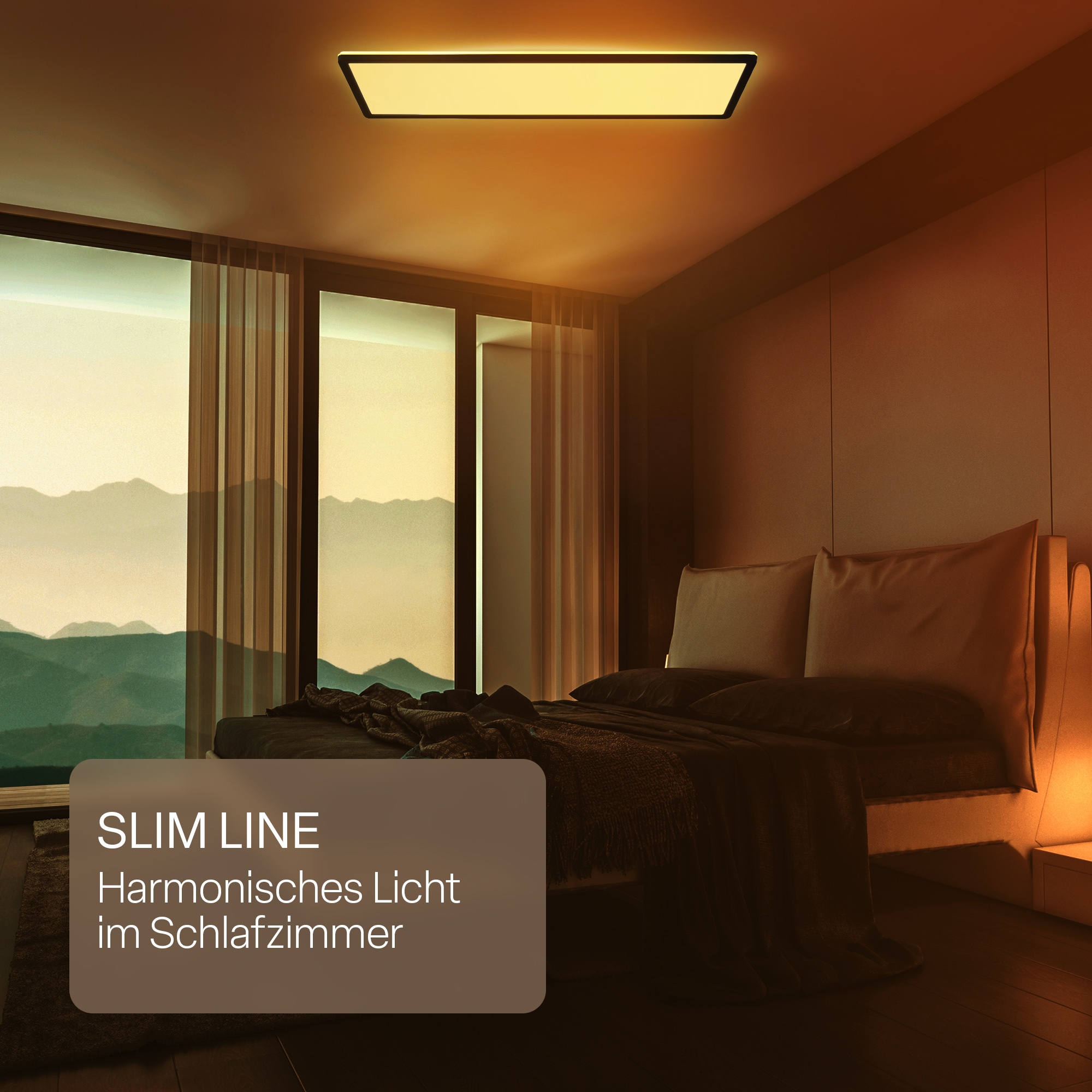 B.K.Licht LED Panel »SHALLOW« LED-Board 1 Stk. Neutralweiß 58x20x3 cm, Badlampe, Badezimmer, Küche, Wohnzimmer
