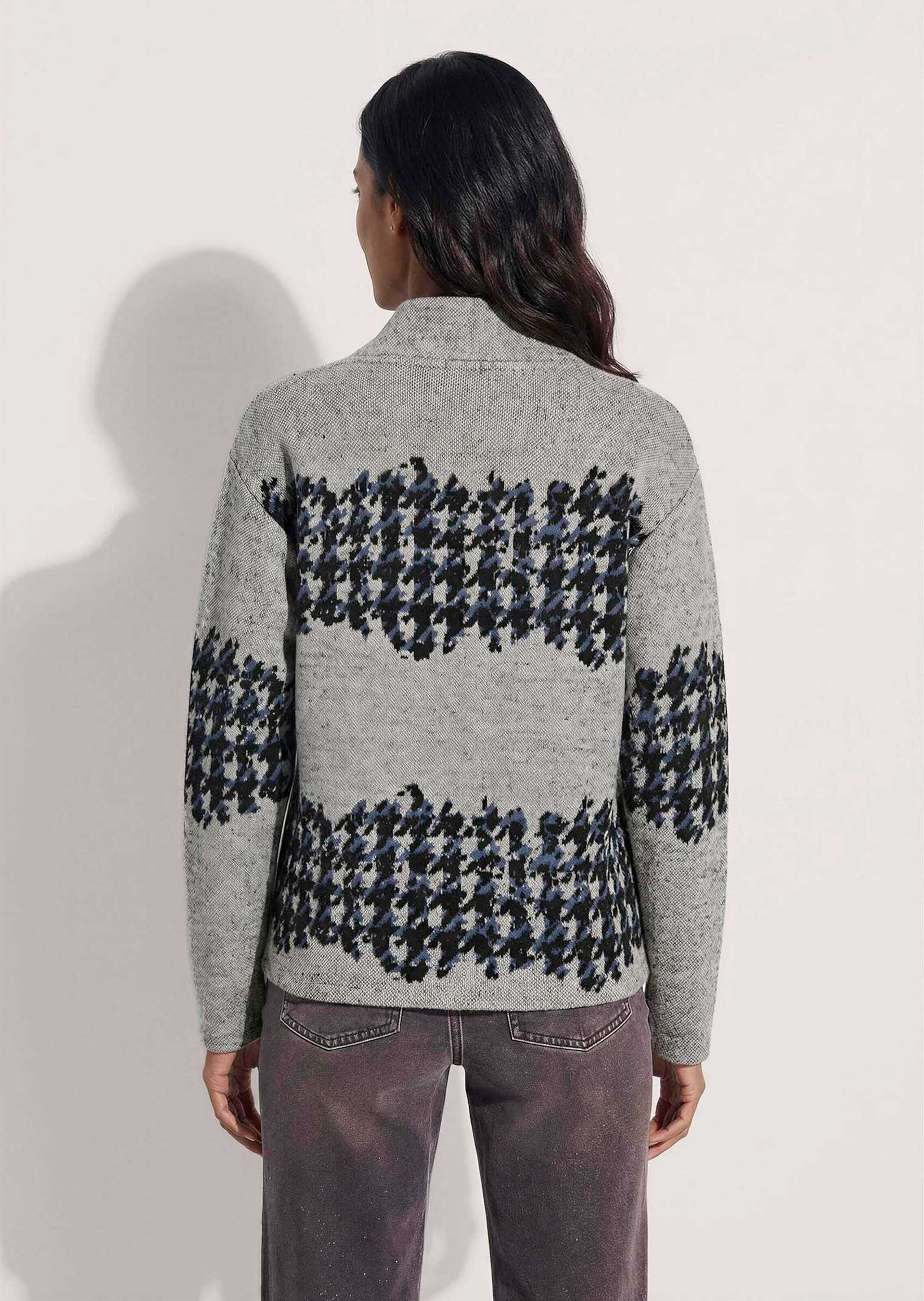 MADELEINE Langarmshirt »Shirt Jacquard-Sweatshirt mit Hahnentritt«