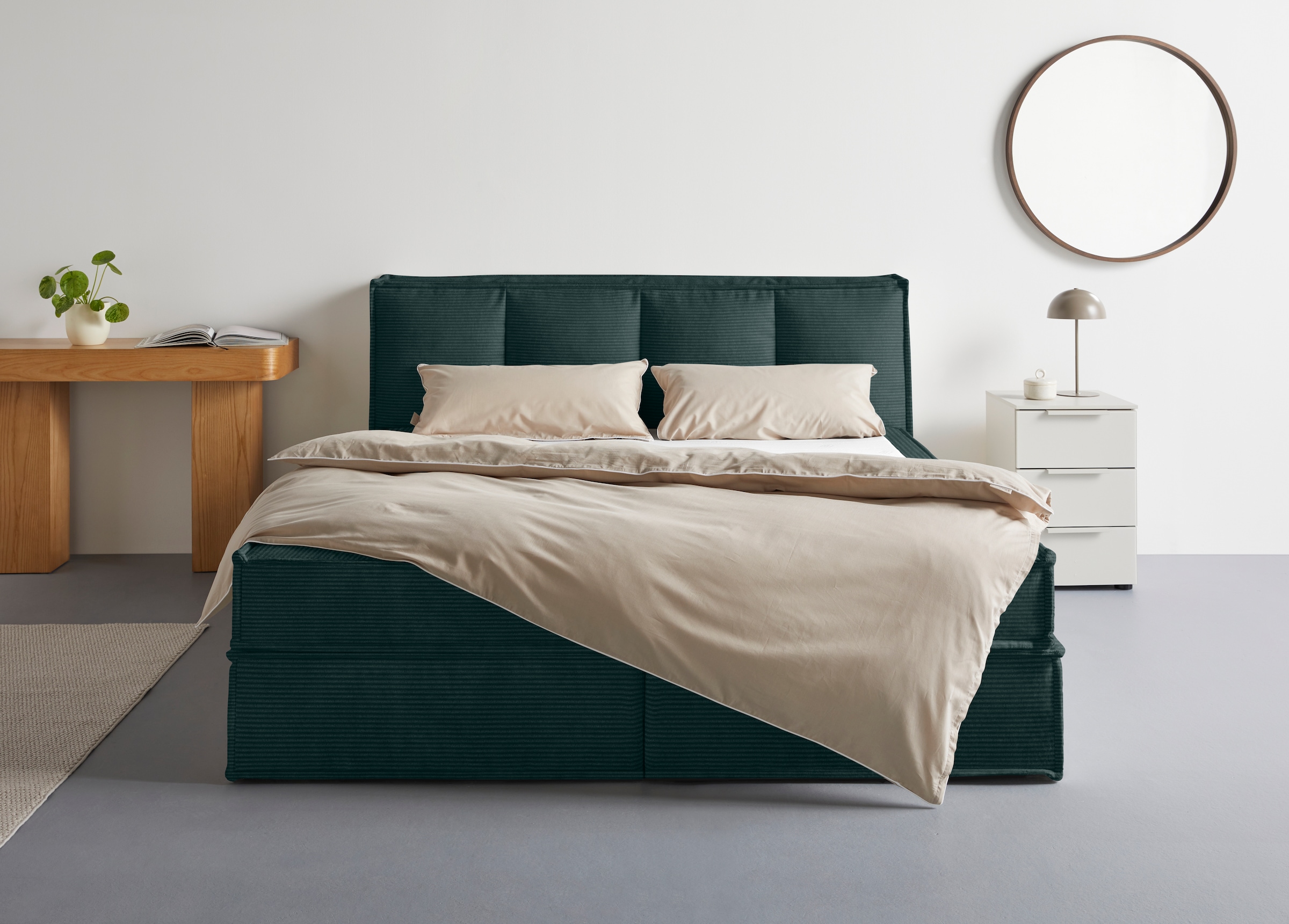 Thumbnail - LeGer Home by Lena Gercke Boxspringbett "Addyson", (Härtegrade H2, H3 und H4 wählbar), Boxspringbett inkl. Topper, 2 Mat...