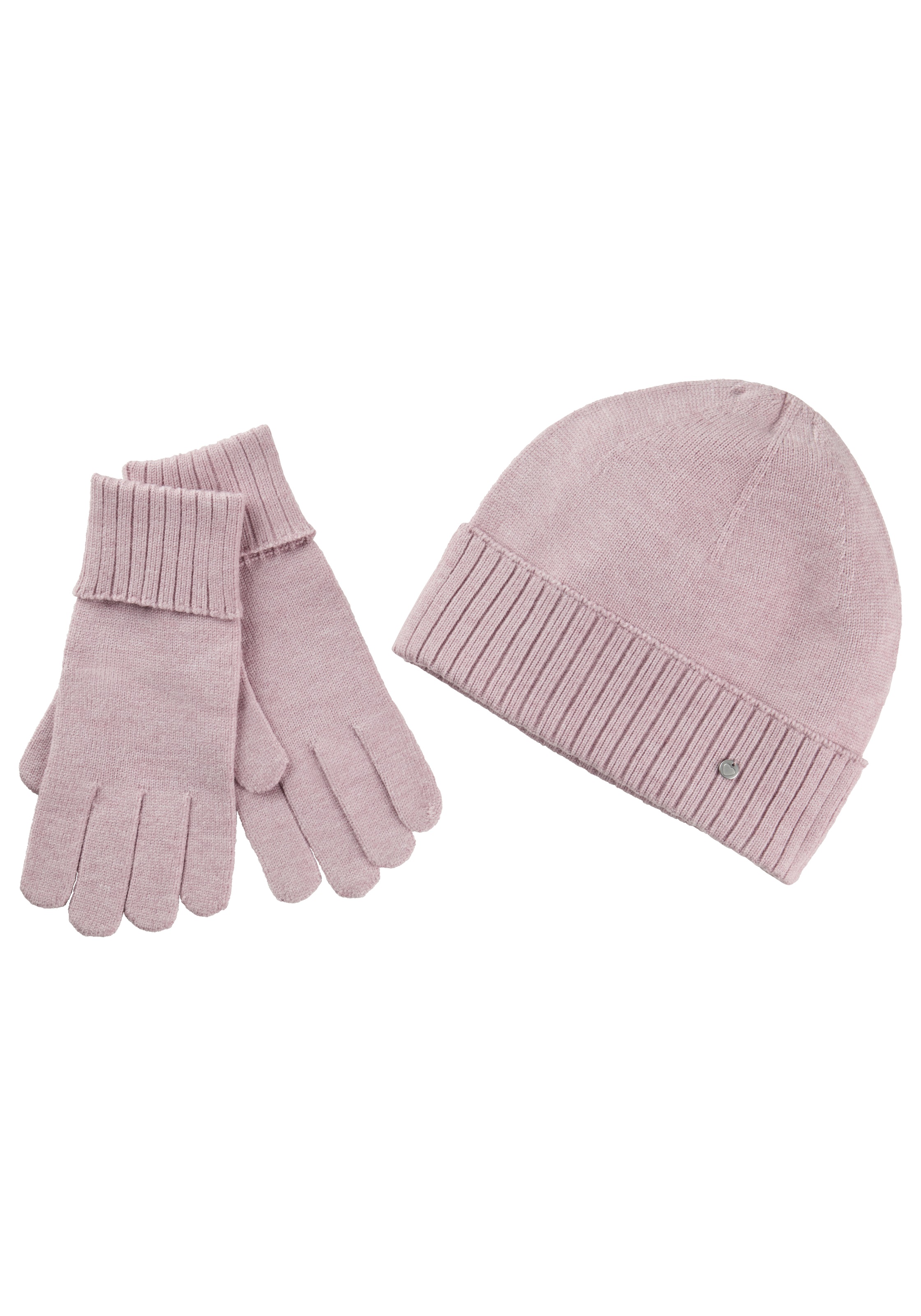Laura Scott Strickmütze, (Set, 2 St., inkl. Handschuhe)