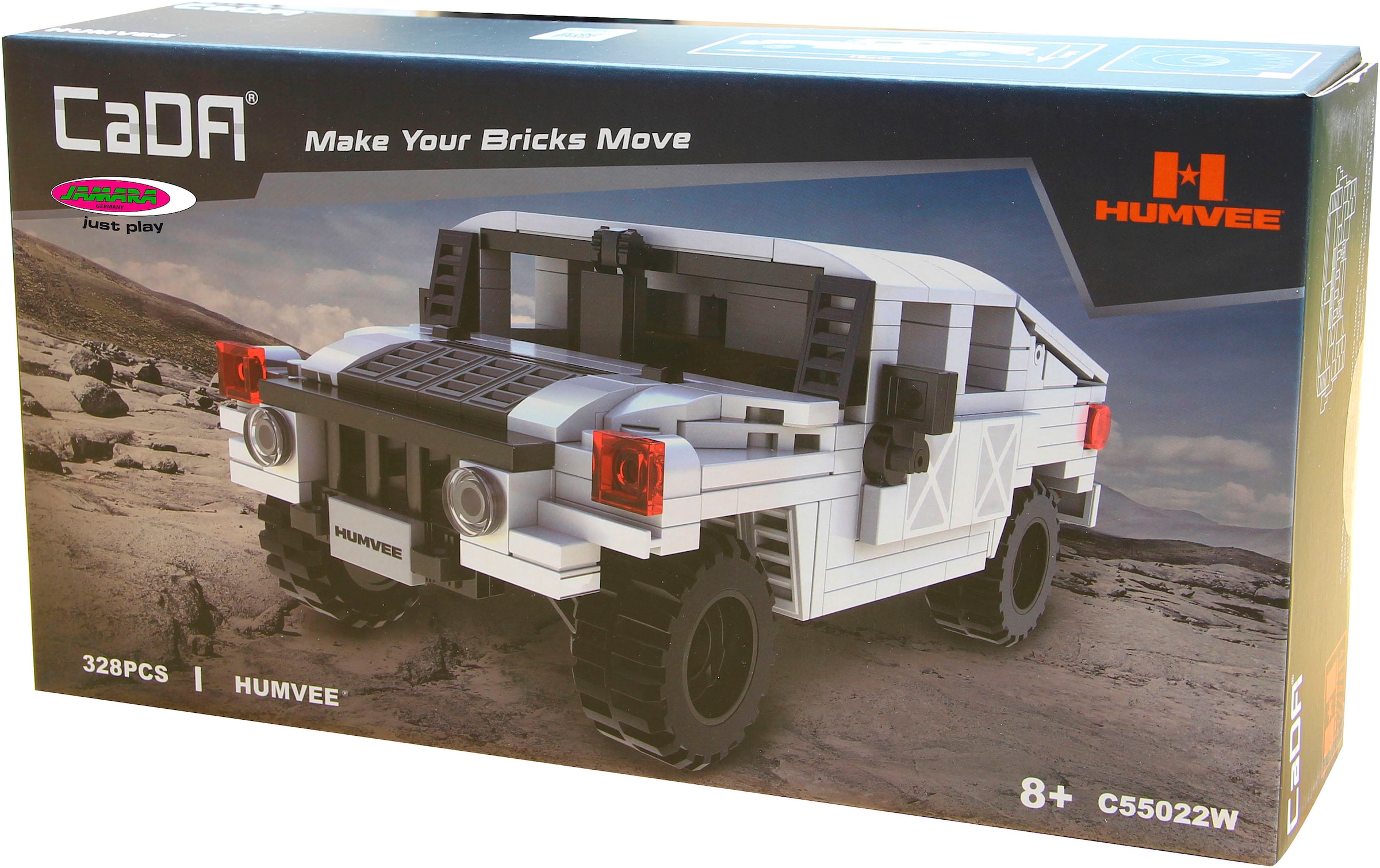 Jamara Konstruktions-Spielset »CaDA, Humvee 1:24 weiß Bricks«, (328 St.)