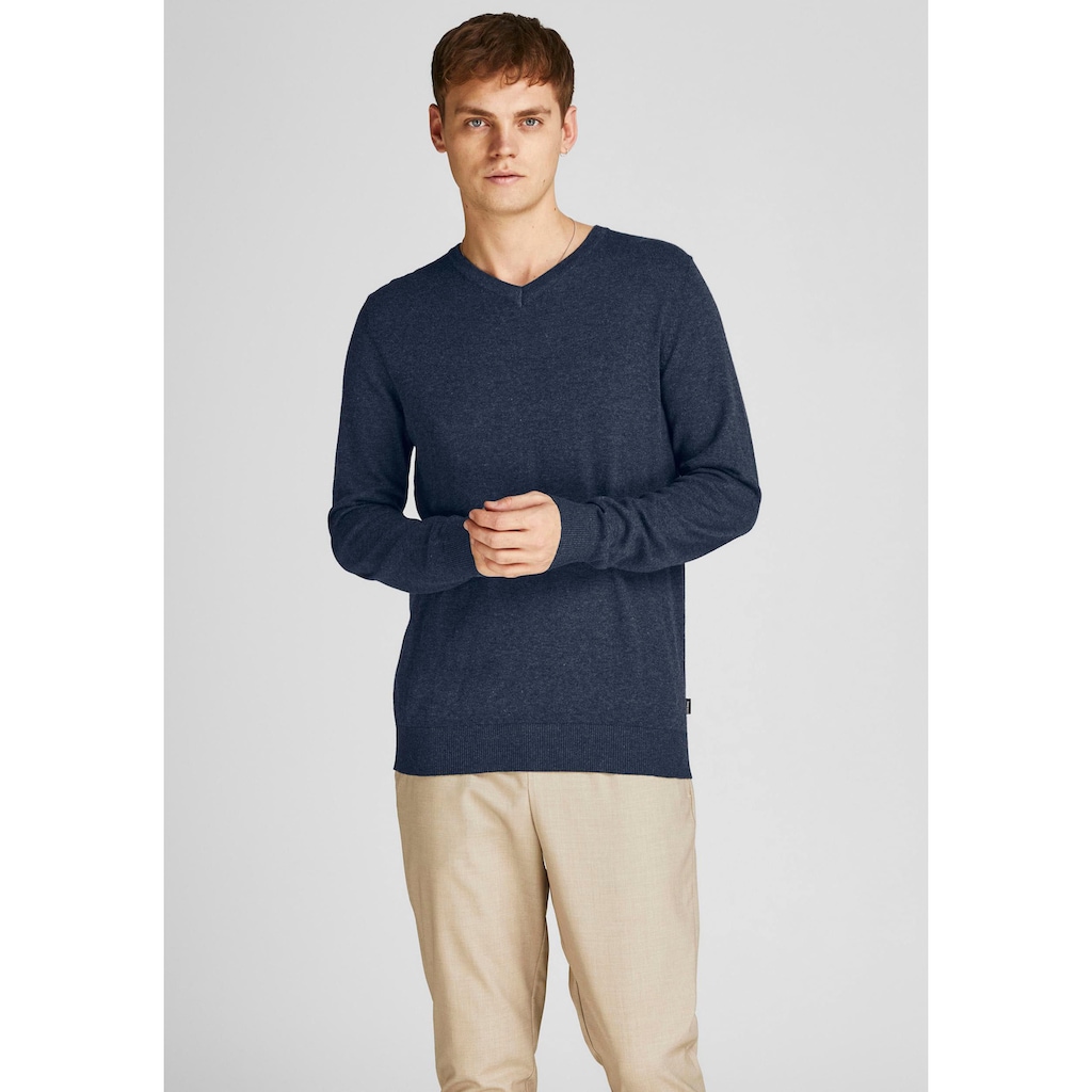 Jack & Jones V-Ausschnitt-Pullover »EMIL KNIT V-NECK«