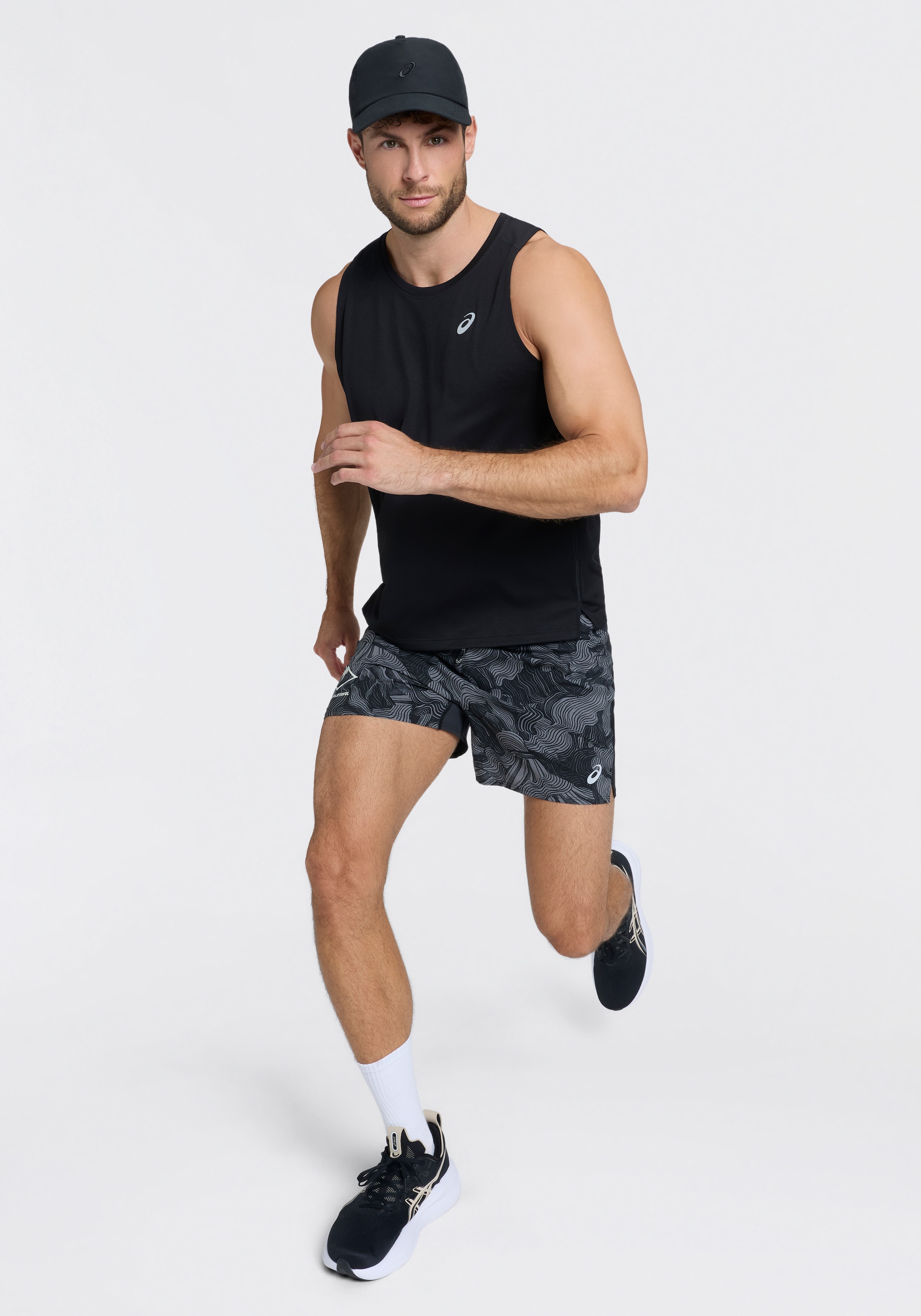 Asics Laufshorts »FUJITRAIL ALL OVER PRINT 5IN SHORT«