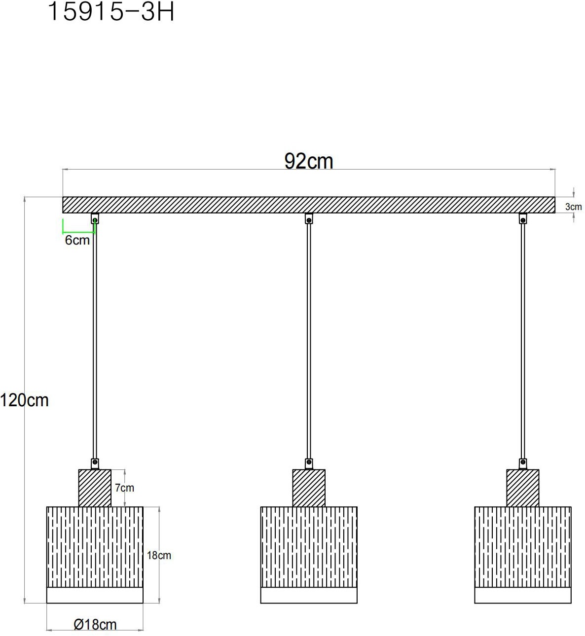 GLOBO LIGHTING Hängeleuchte »UNDERWOOD« E27 1 Stk. Hängelampe Esszimmer-Leuchte Esstischleuchte Wohnzimmer