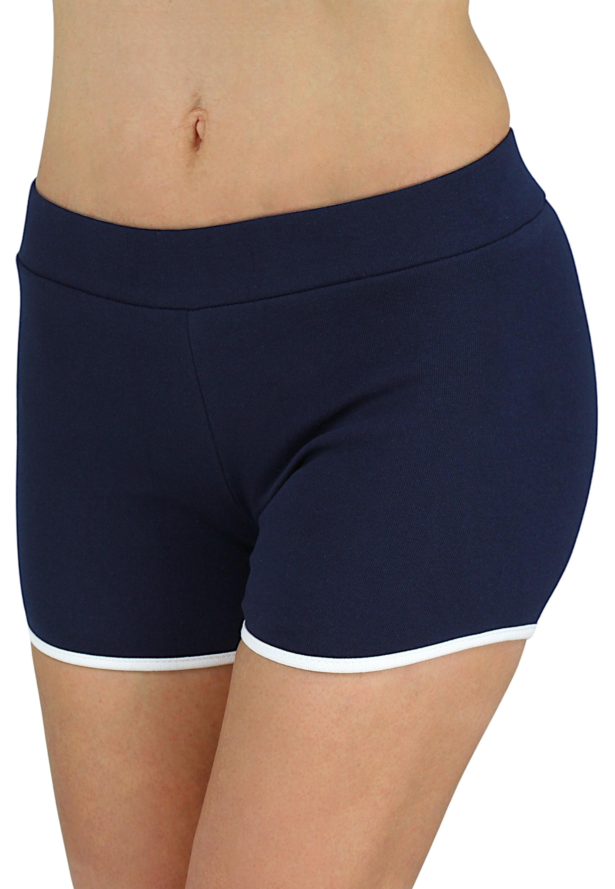ALKATO Hotpants "Shorts Alkato Damen Sport Shorts mit Hohem Bund"