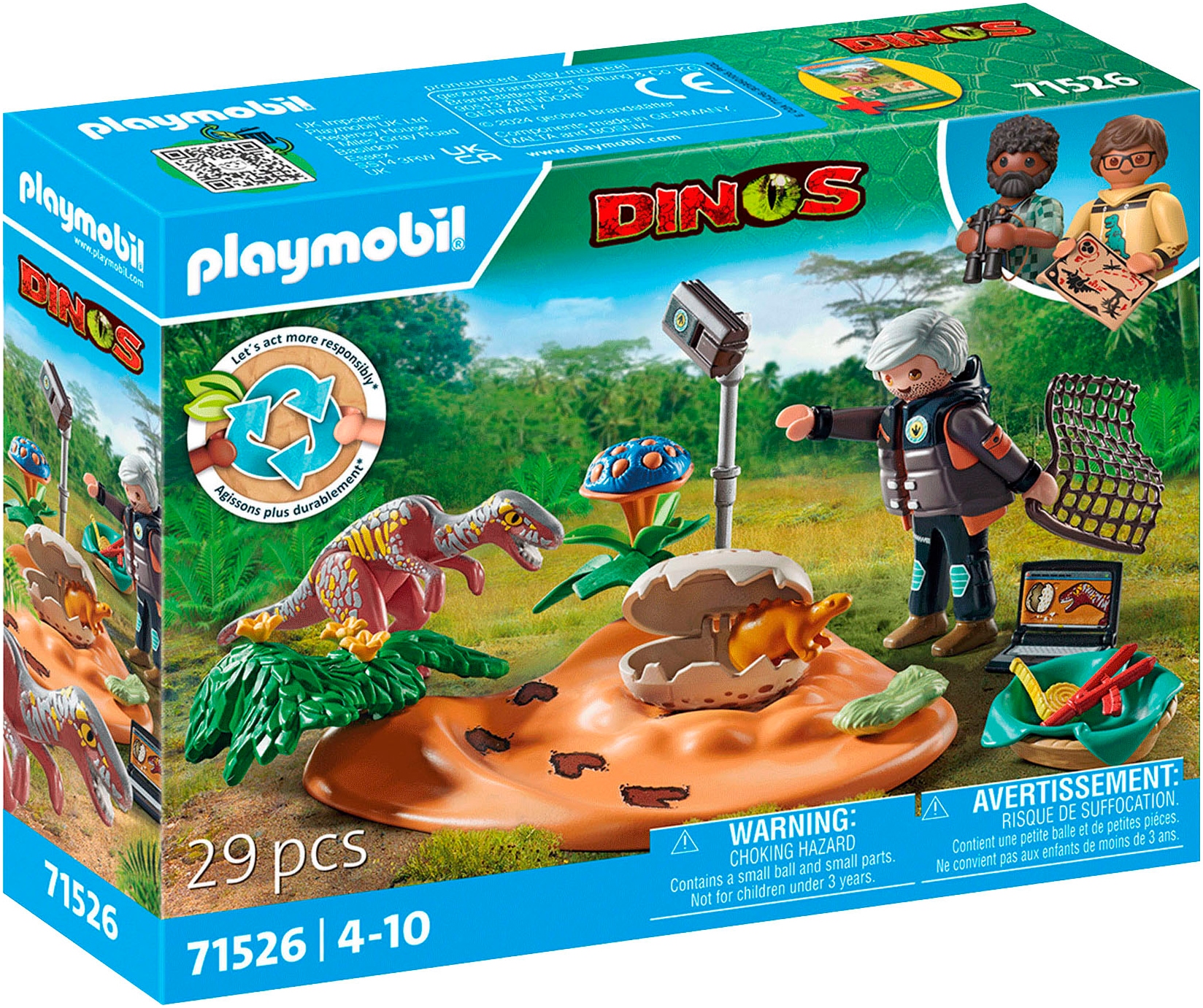 Konstruktions-Spielset »Stegosaurusnest mit Eierdieb (71526), Dinos«, (29 St.), Made...