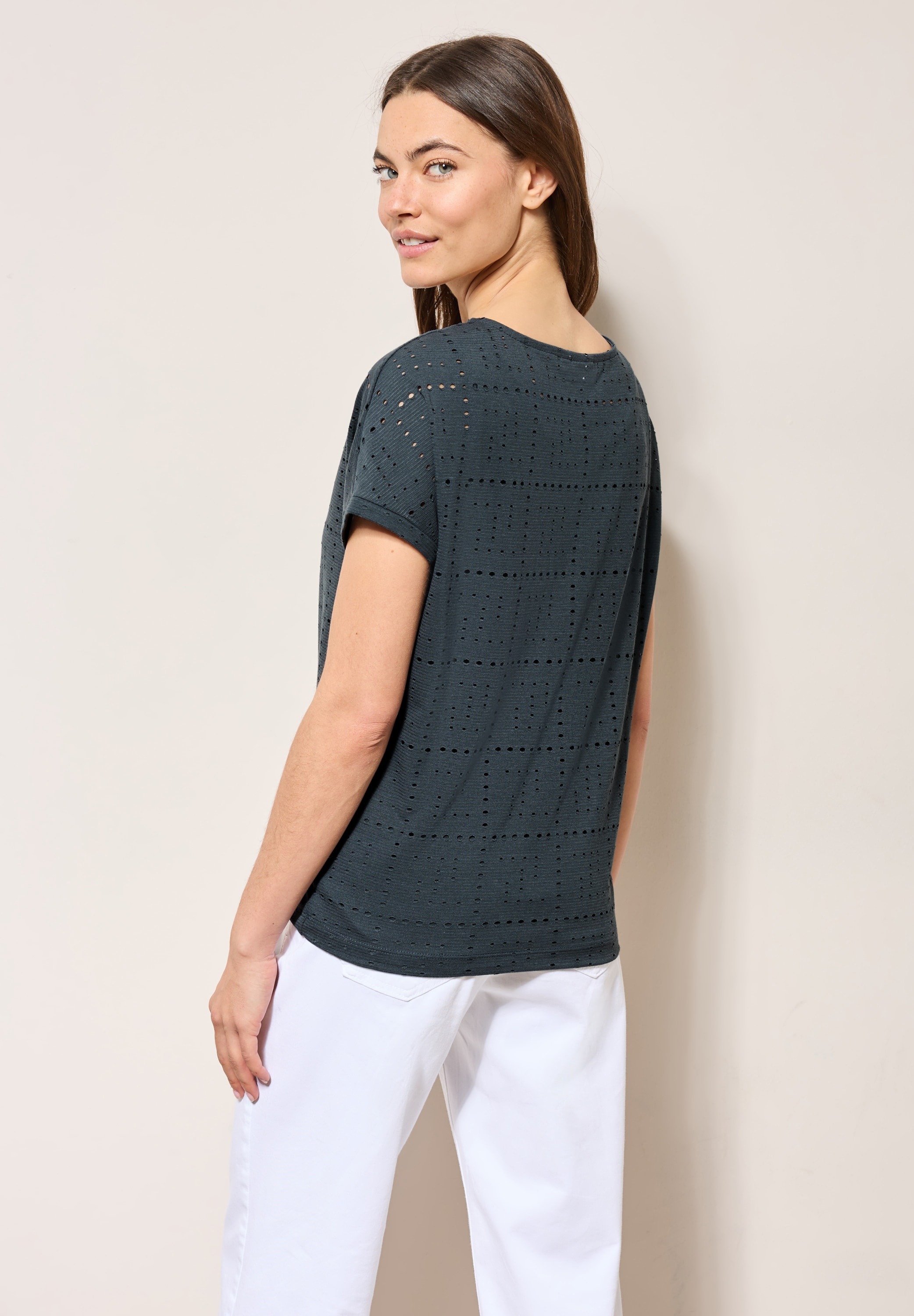 Cecil T-Shirt, mit Lochmuster