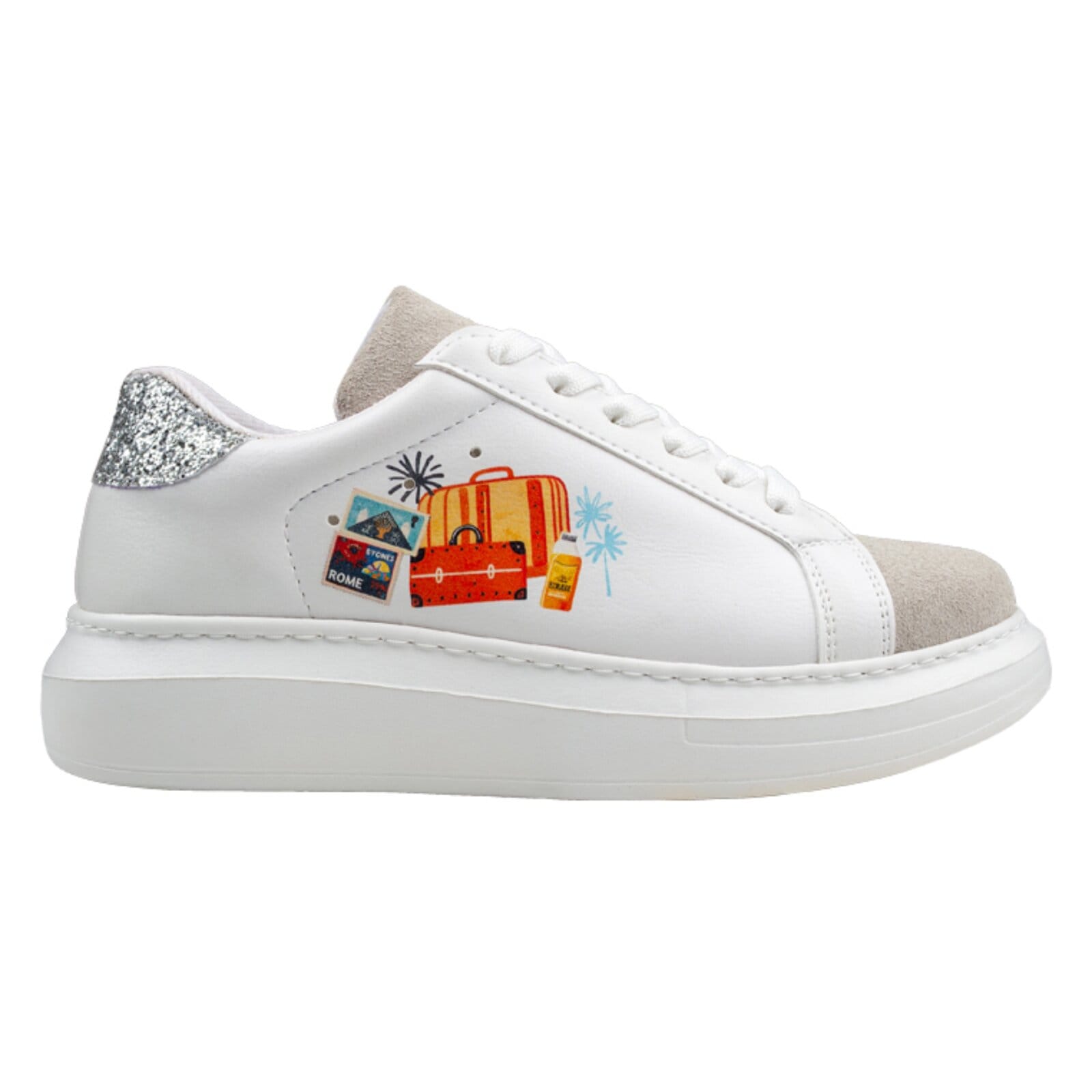 DOGO Sneaker »Verona Low-Top Sneaker Travel Collage Damen Sneaker«  Handgefertigt