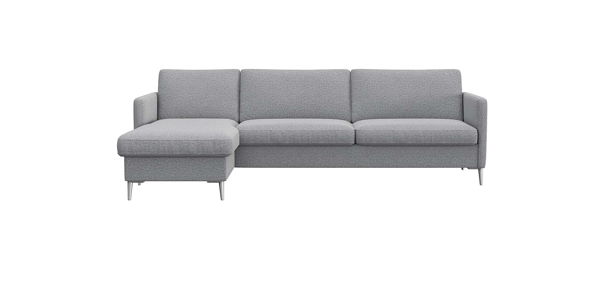 FLEXLUX Ecksofa "Fiore, L-Form, bequem und komfortabel durch hochwertigem Sitzaufbau" schmale Armlehnen, Kaltschaum, Füße Alu