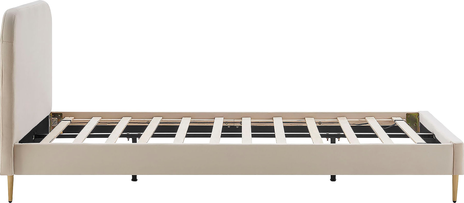 SalesFever Polsterbett, Beine Chrom goldfarben