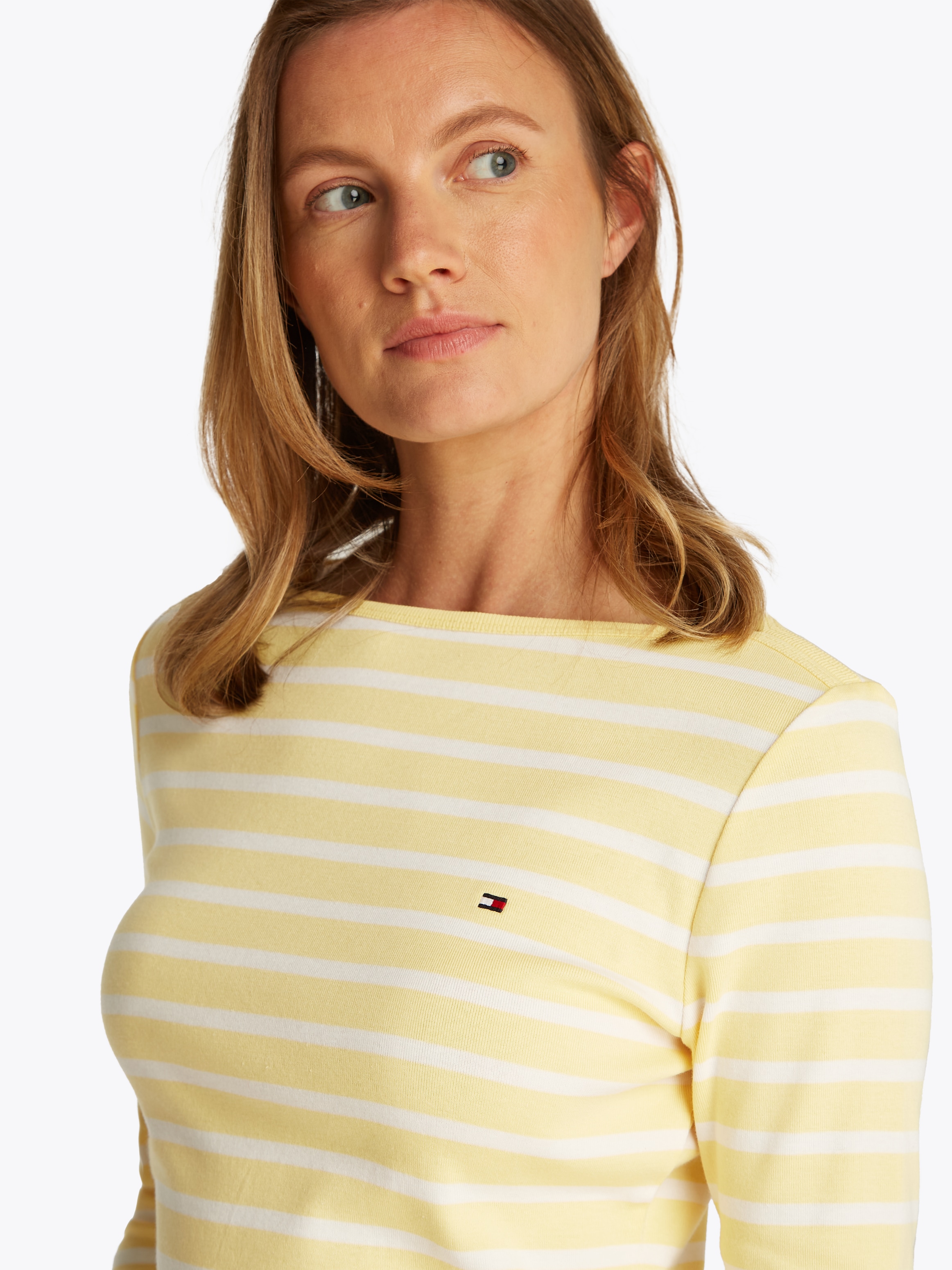Tommy Hilfiger 3/4-Arm-Shirt »NEW CODY SLIM BOAT-NK 3/4SLV«, mit Logostickerei