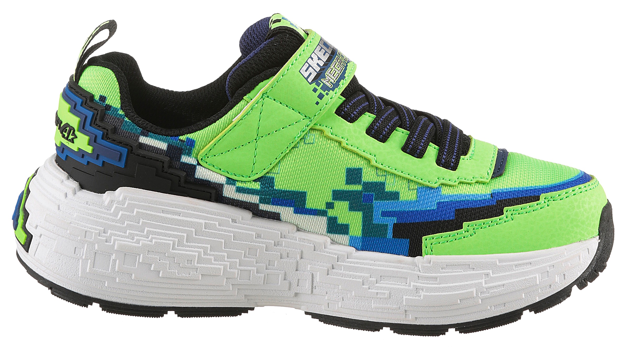 Skechers Sneaker »MEGA-CRAFT 4K«, Klettschuh im coolen Pixel-Look, Größenschablone zum Download