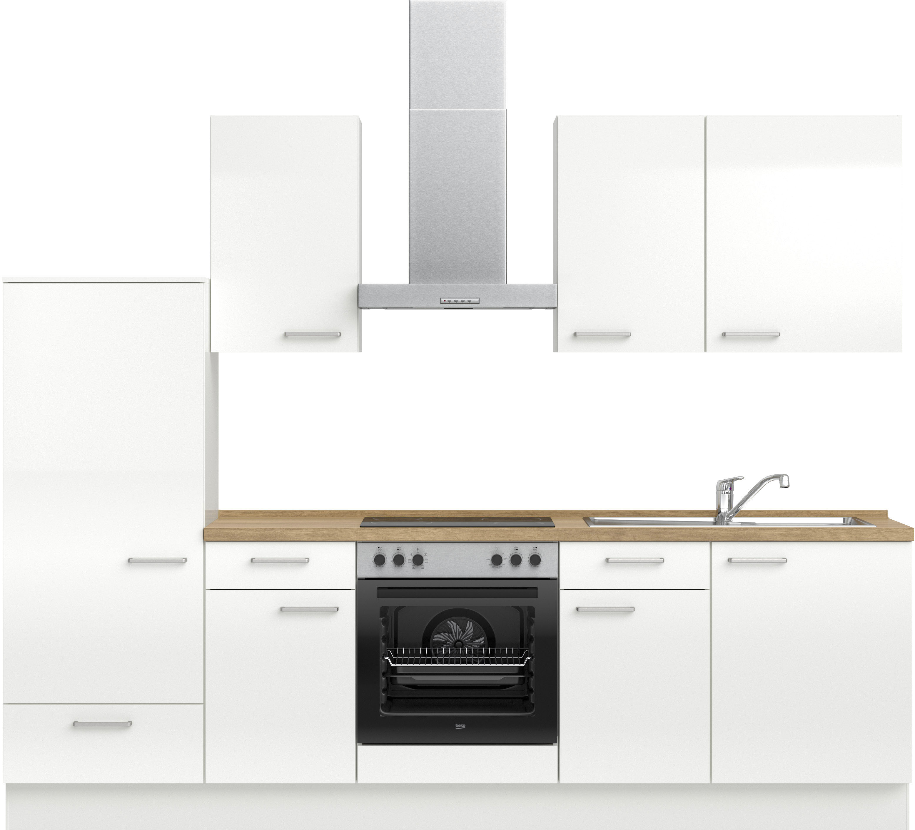 nobilia ""Flash I", NEU: individuell anpassbar mit gratis Profi-Beratung" vormontiert, Breite 270 cm, Ausrichtung wählbar, wahlw. mit E-Geräten