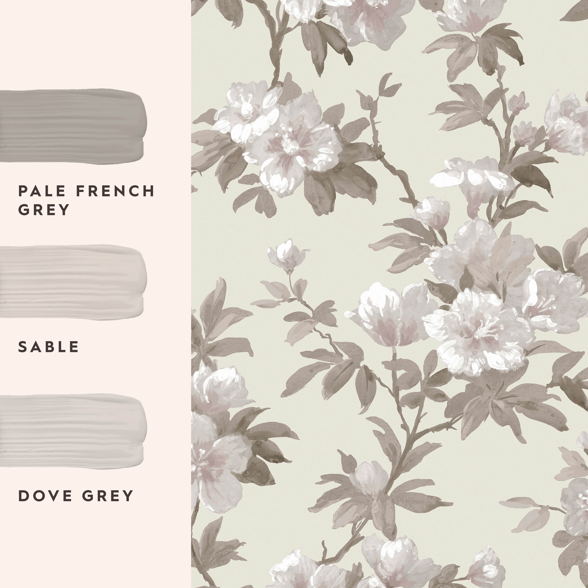 LAURA ASHLEY Vliestapete »Rosamund Natural«, geblümt, 10mx52cm (ca. 5m2)