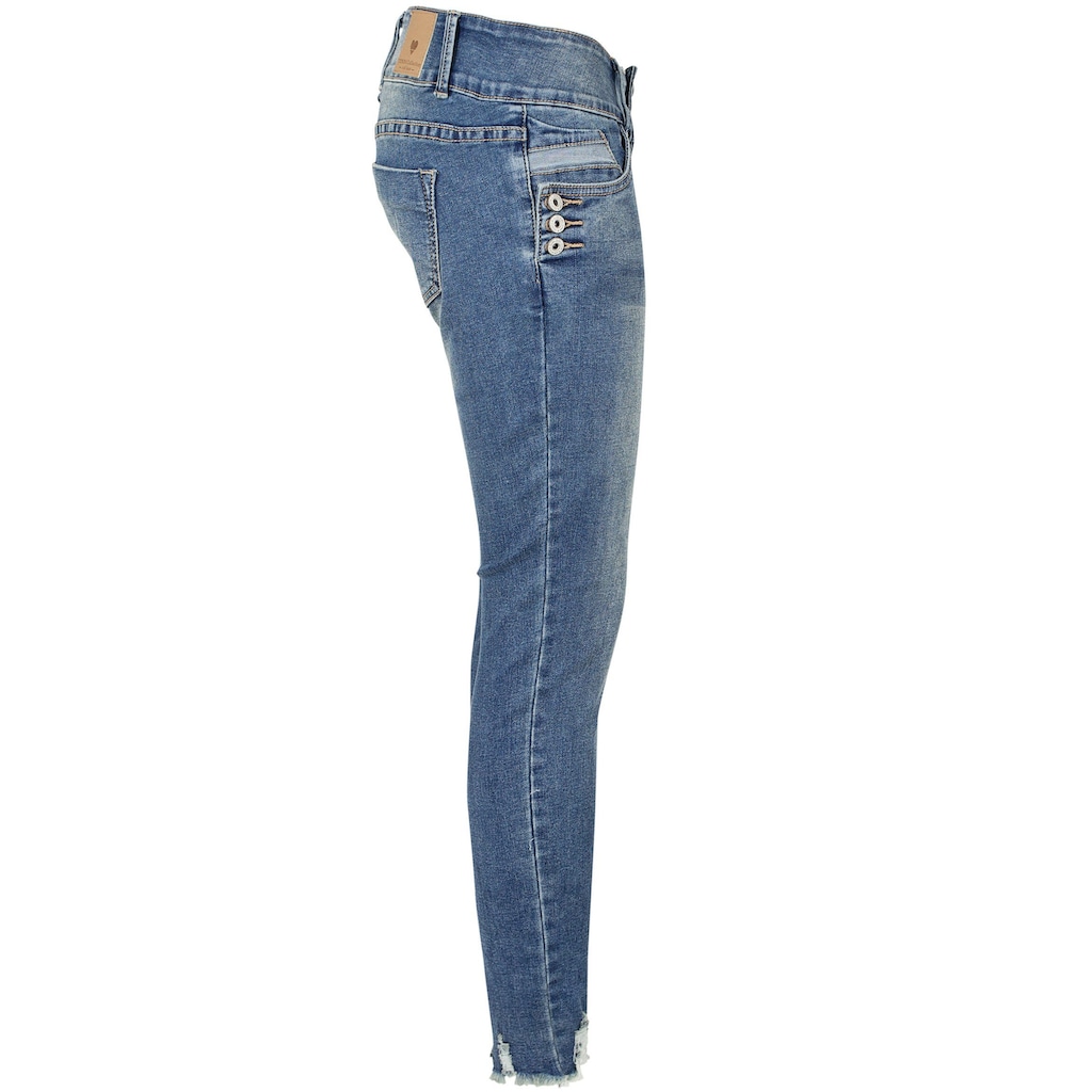 SUBLEVEL Skinny-fit-Jeans, mit Knopfdetail