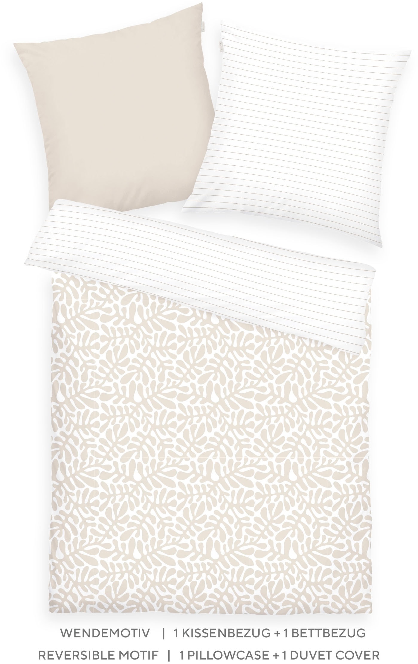 TOM TAILOR HOME Bettwäsche "ORGANIC LEAVES in Gr. 135x200cm, 155x220cm oder günstig online kaufen