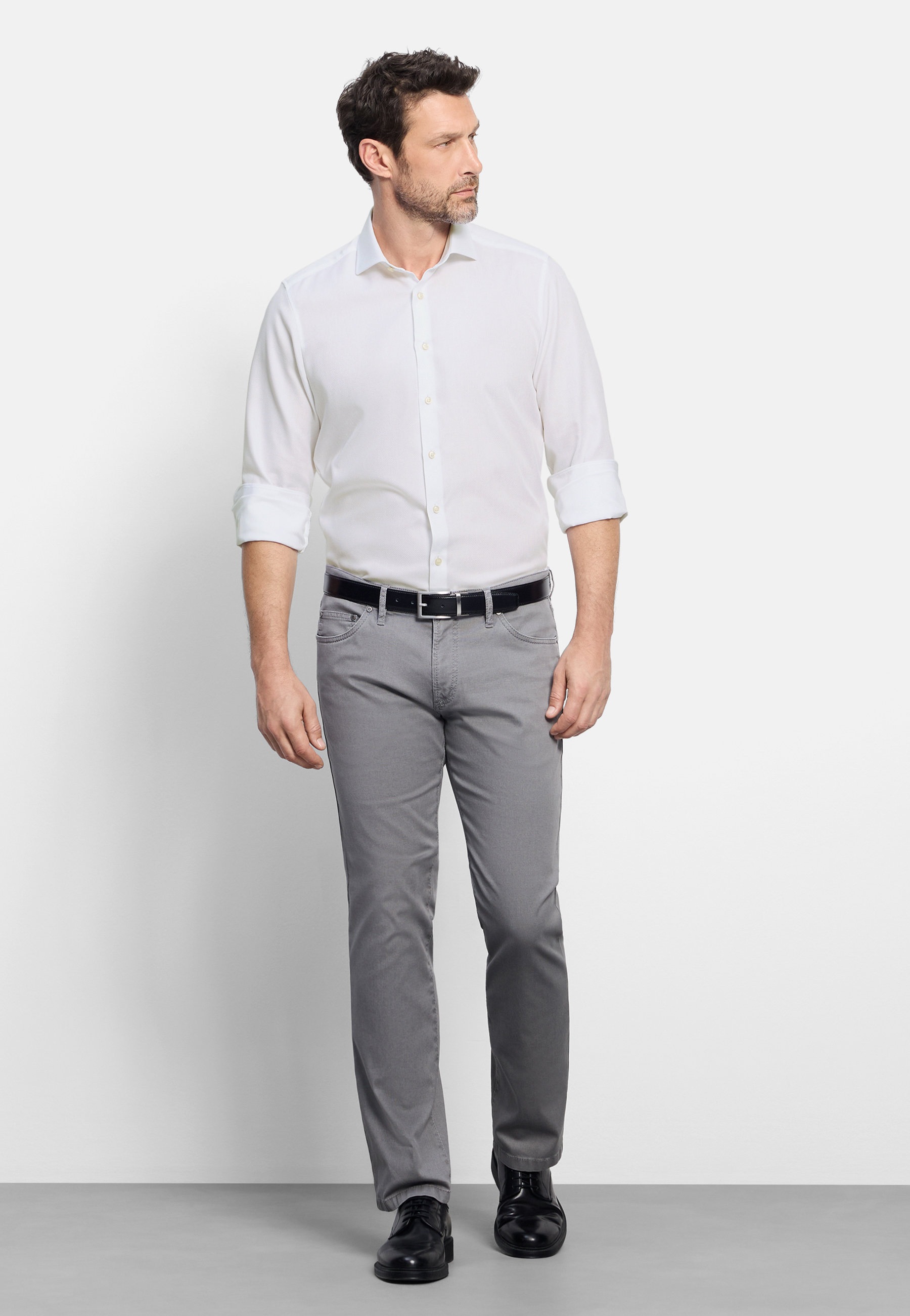 OLYMP Level Five Body Fit Royal Kent Men's Shirt White 39 5