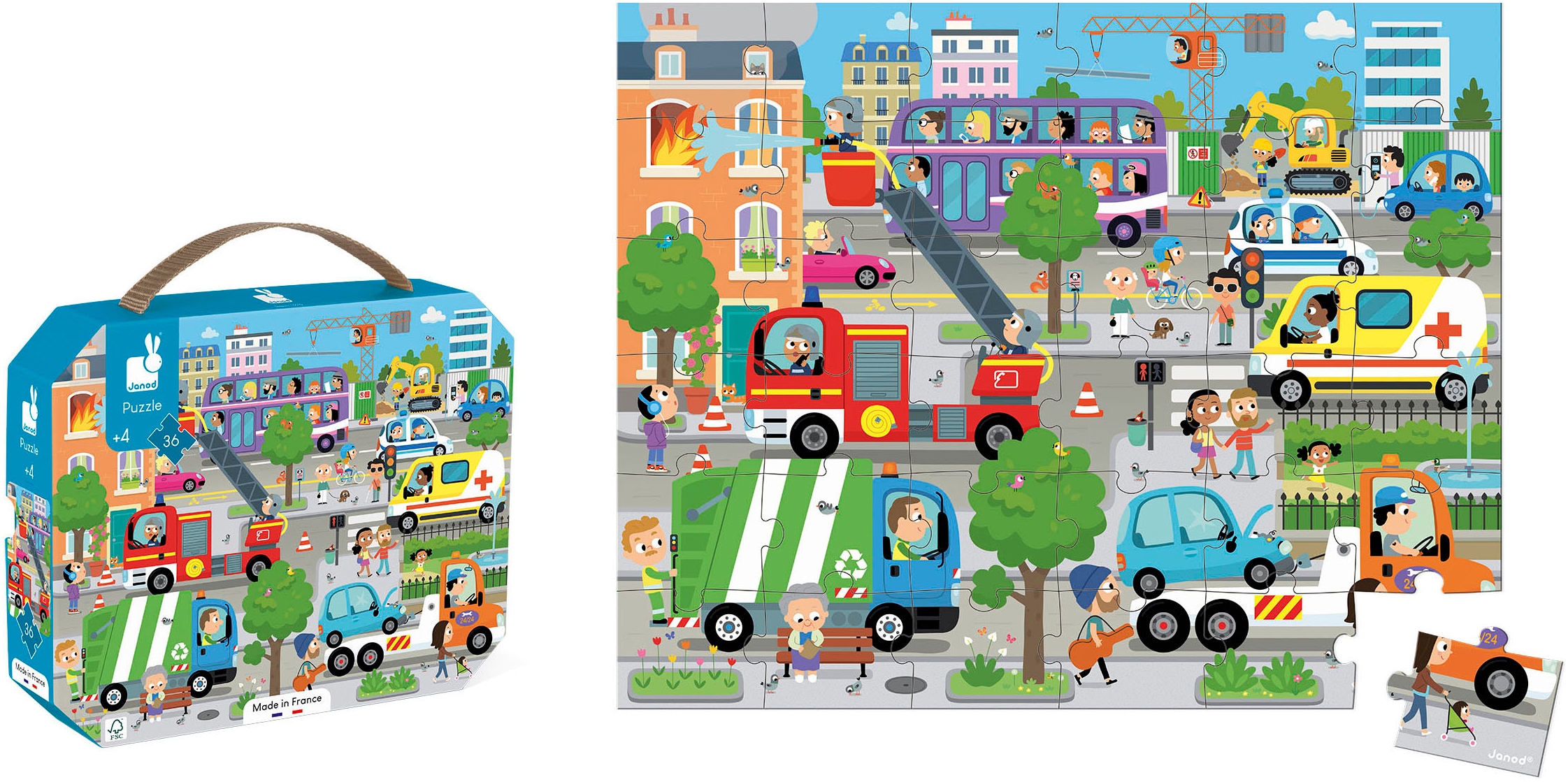Janod Puzzle »City«, FSC®- schützt Wald - weltweit