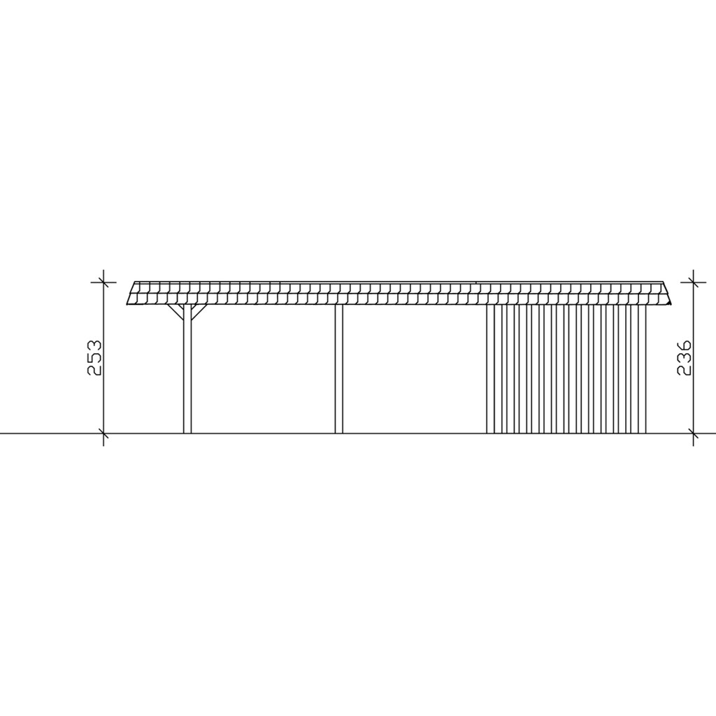 Skanholz Doppelcarport »Wendland«, Leimholz-Nordisches Fichtenholz, 550 cm, hellbraun