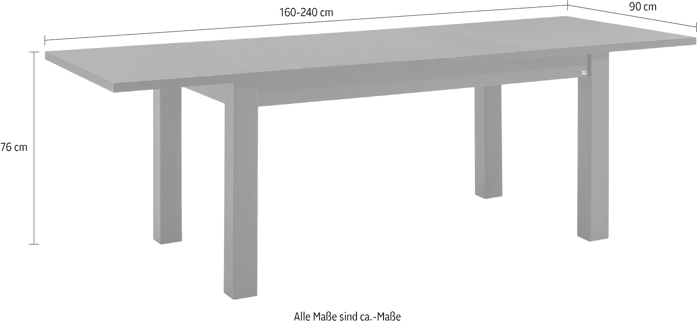 set one by Musterring Esstisch »TACOMA«, Typ 268 mit Synchronauszug, Breite 160 cm