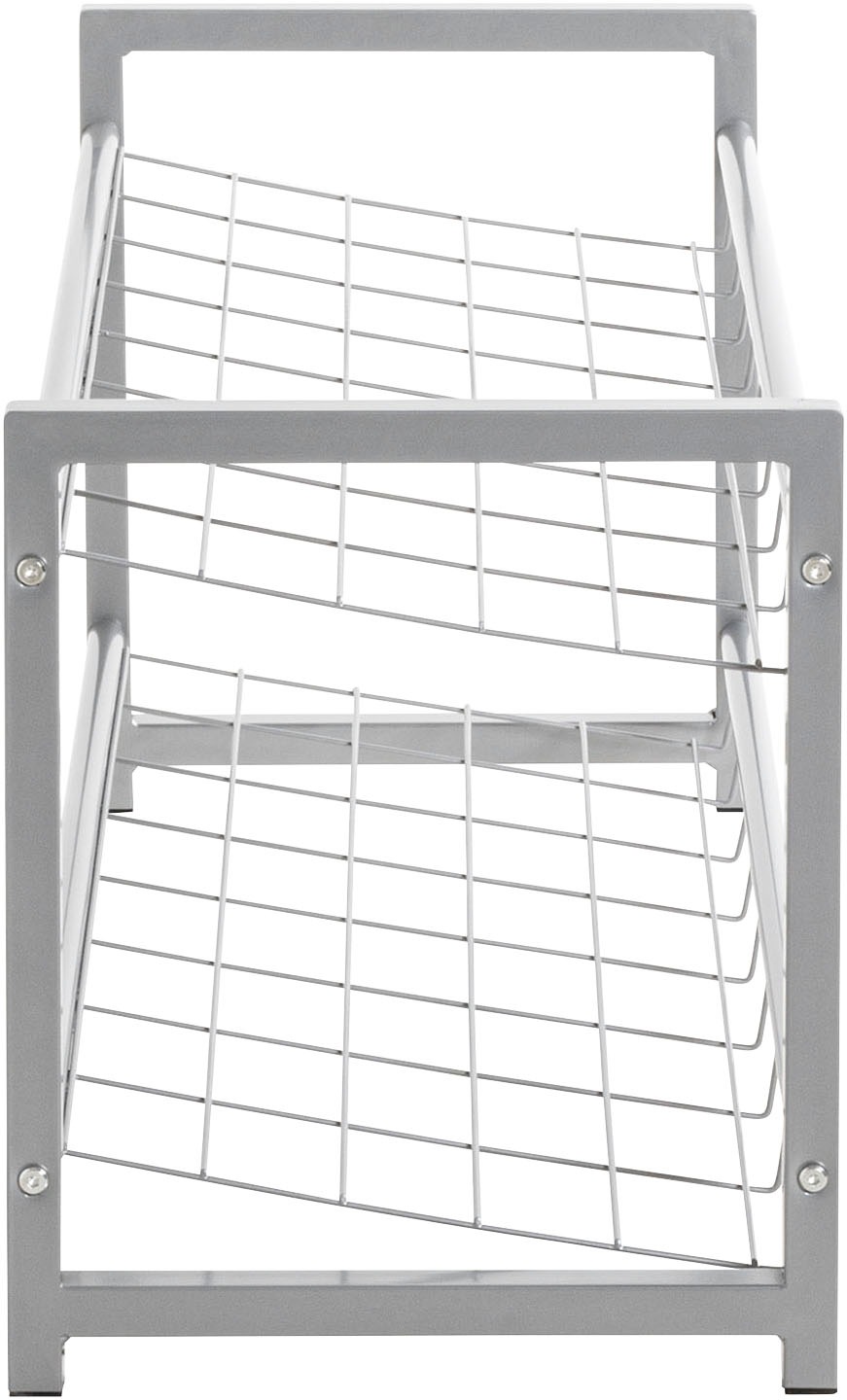 HAKU Schuhregal »Schuhaufbewahrung« rechteckig - aus Metall Grau - B/T/H 80/30/38 cm