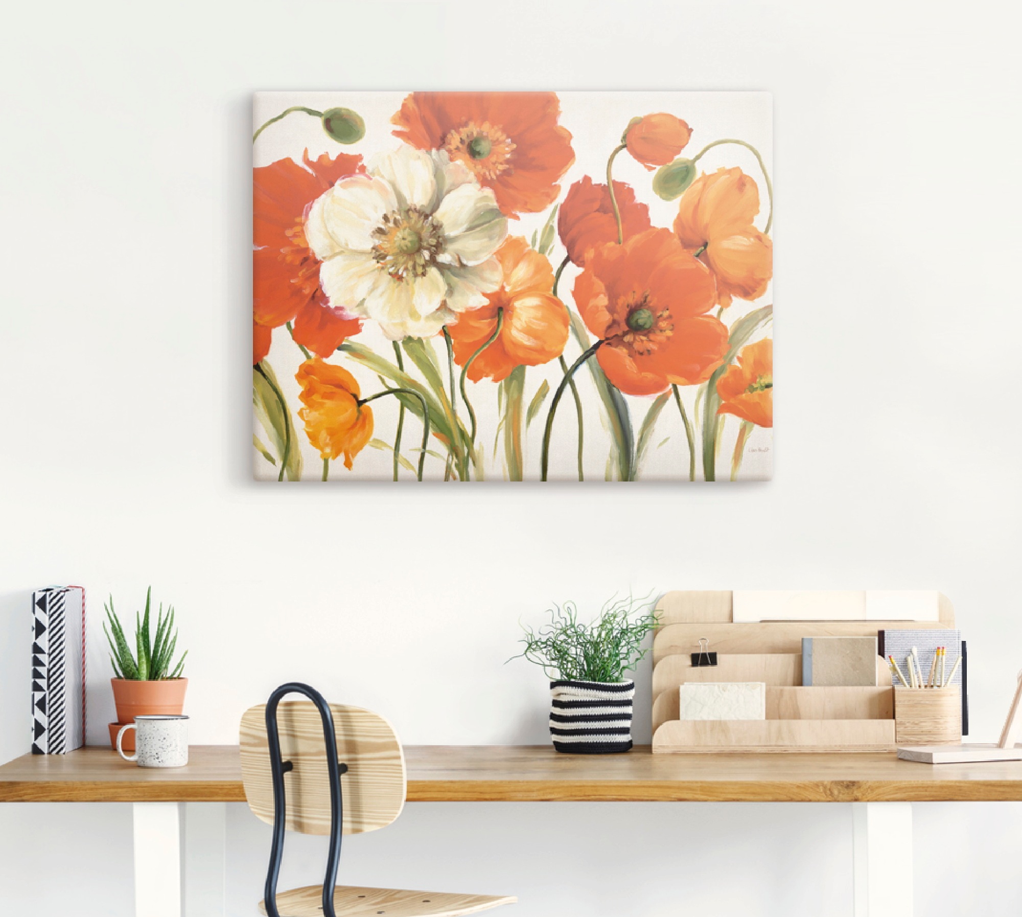 Artland Wandbild "Mohnblumen I" Blumen 1 Stk. tlg. als Leinwandbild, Poster günstig online kaufen