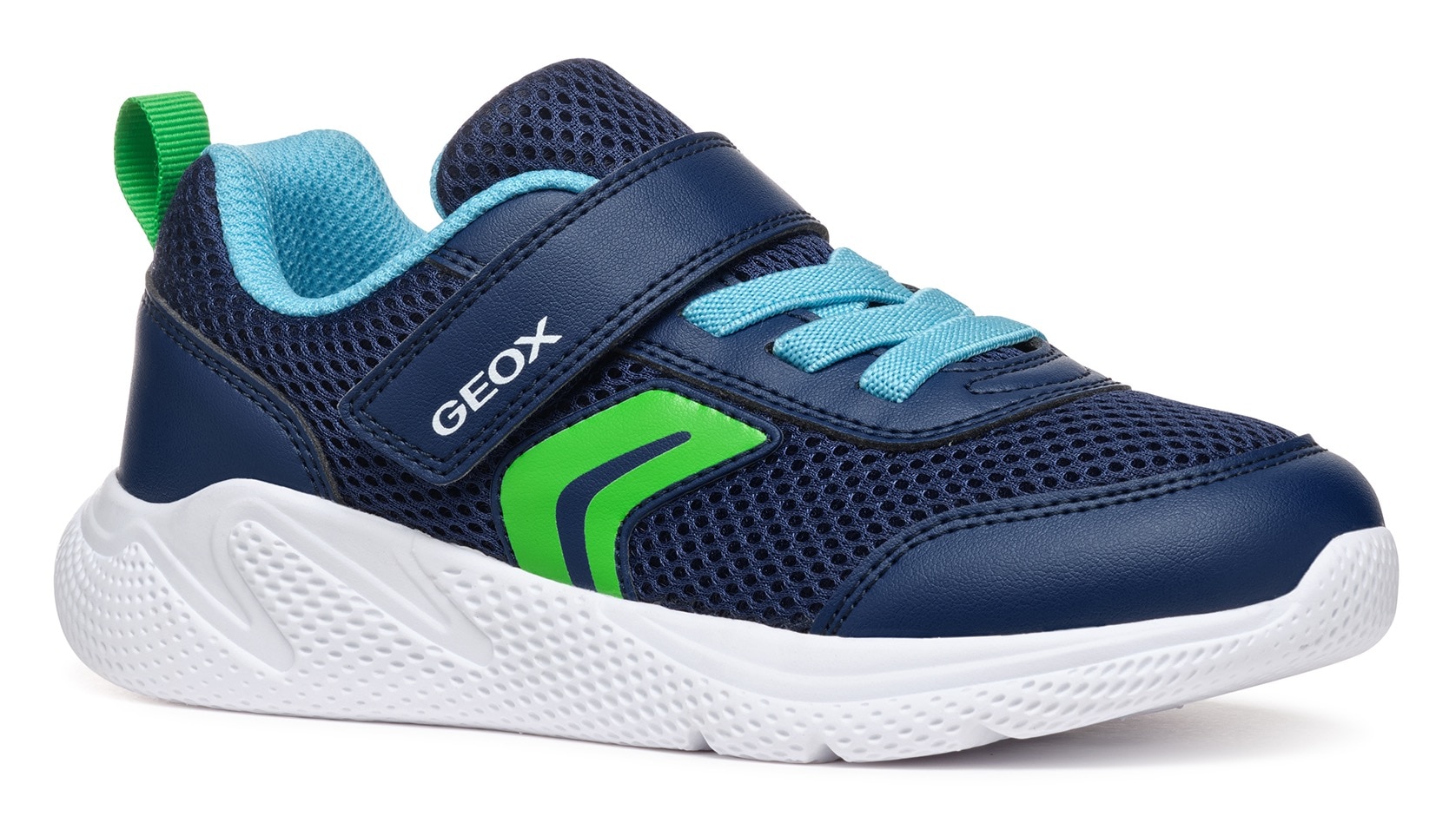 Geox Sneaker »J SPRINTYE BOY«, Klettschuh, Freizeitschuh, Jungenschuh mit elastischen Schnürsenkeln