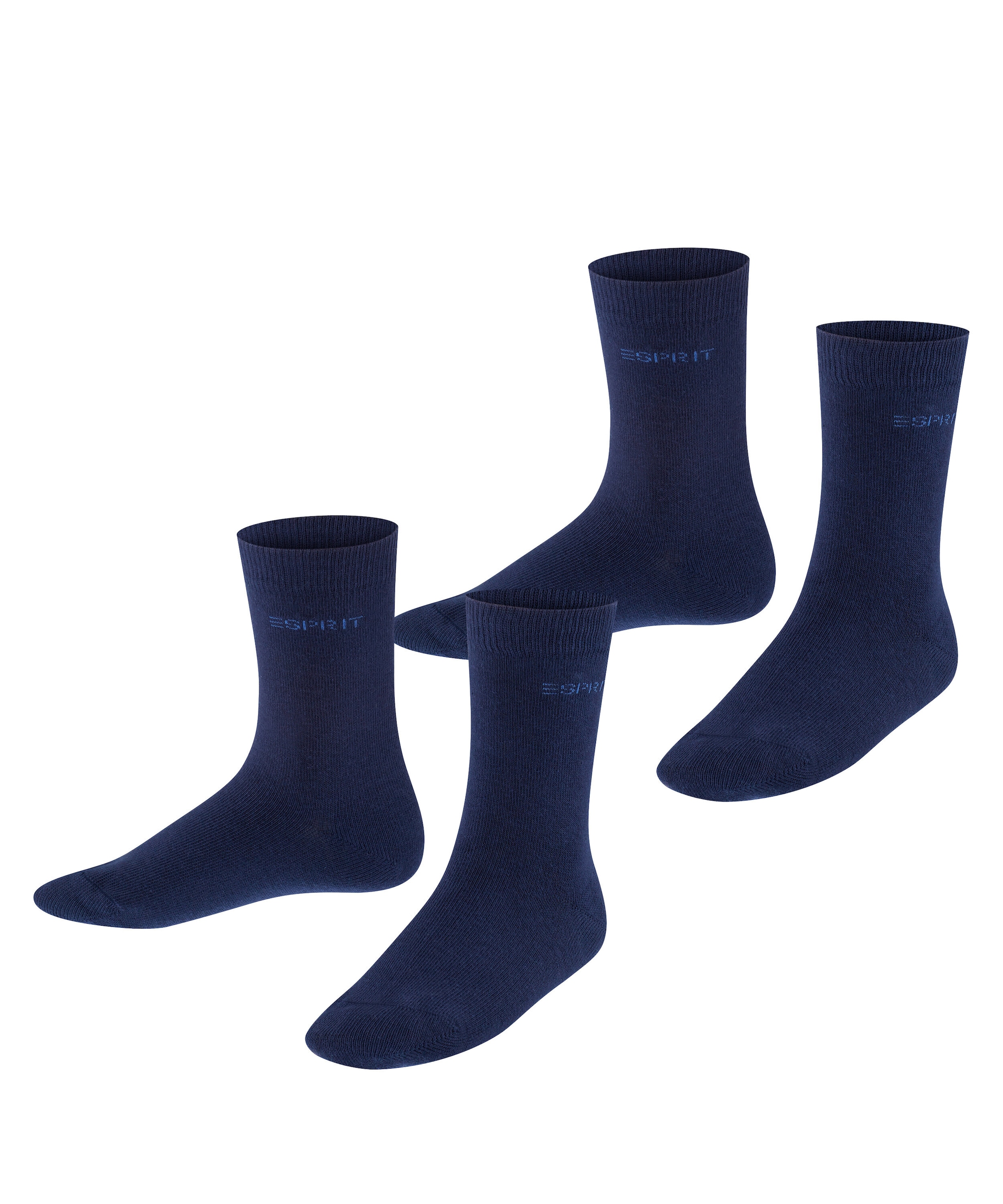 Esprit Socken "Foot Logo" 2 Paar, kurz, verstärkt, hochwertig, uni