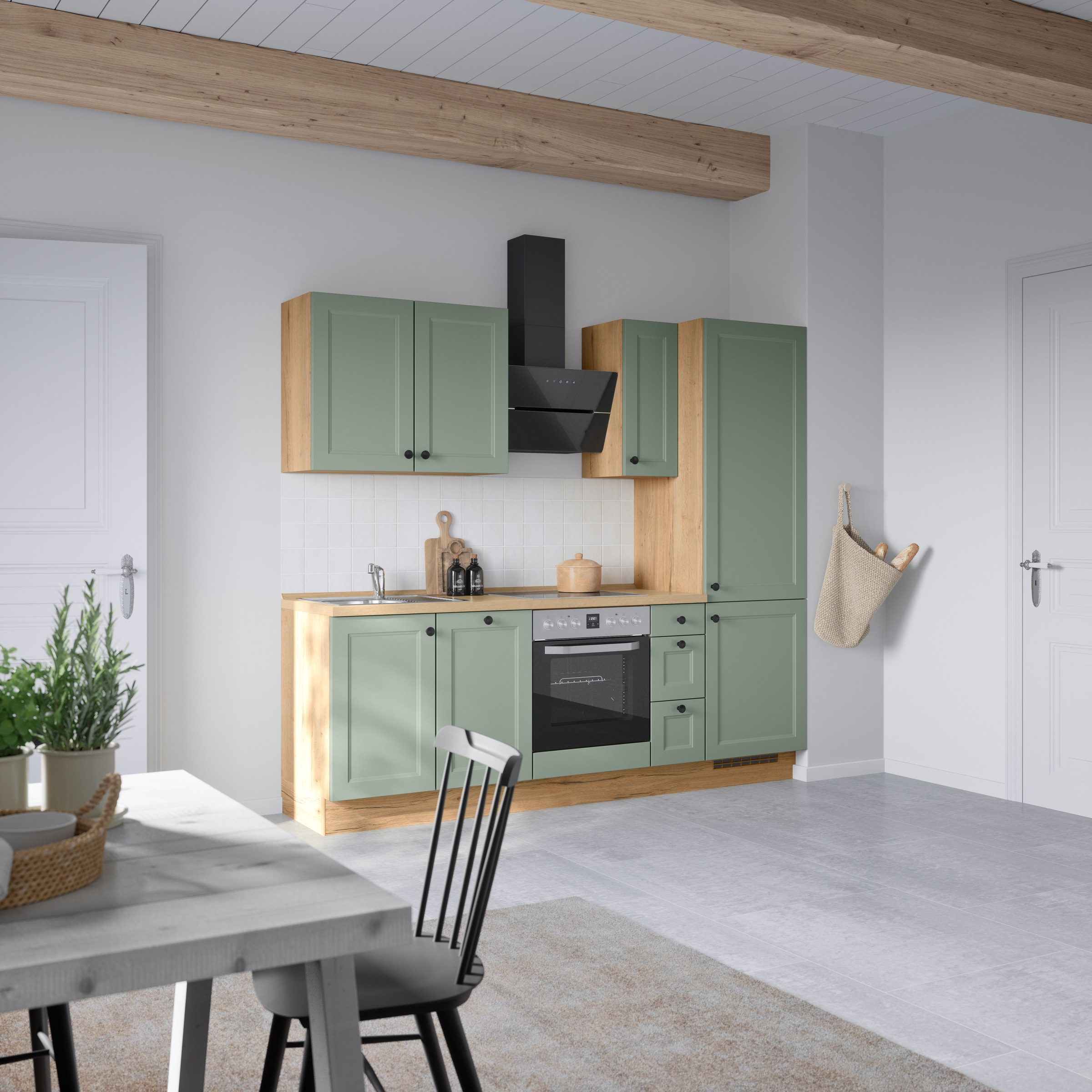 nobilia® Küchenzeile »"Cascada II"«, vormontiert, Breite 240 cm, Ausrichtung wählbar, wahlw. mit E-Geräten