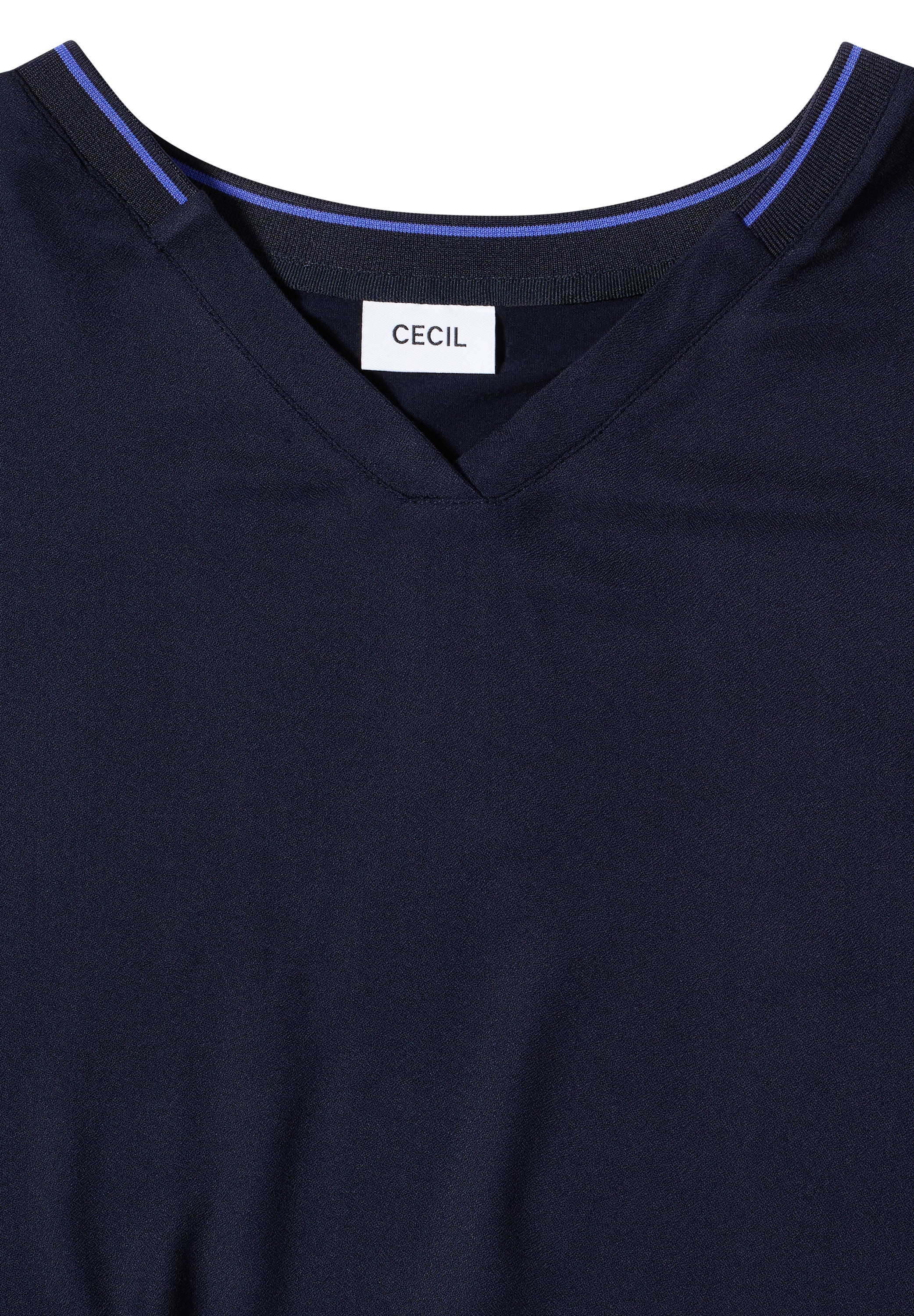 Cecil Kurzarmbluse Kurzarm Sommernshirt mit Strukturmix
