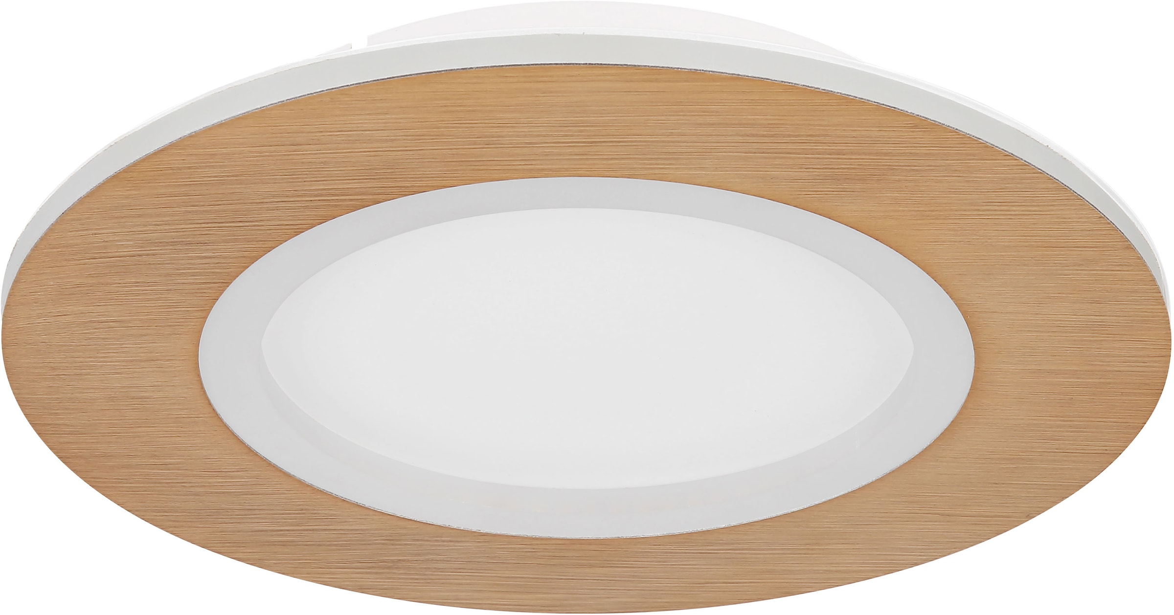GLOBO LIGHTING LED Deckenleuchte »CLAY«, Leuchtmittel LED-Modul | LED fest integriert, Deckenlampe/holzoptik/rund/Wohnzimmer/Schlafzimmer