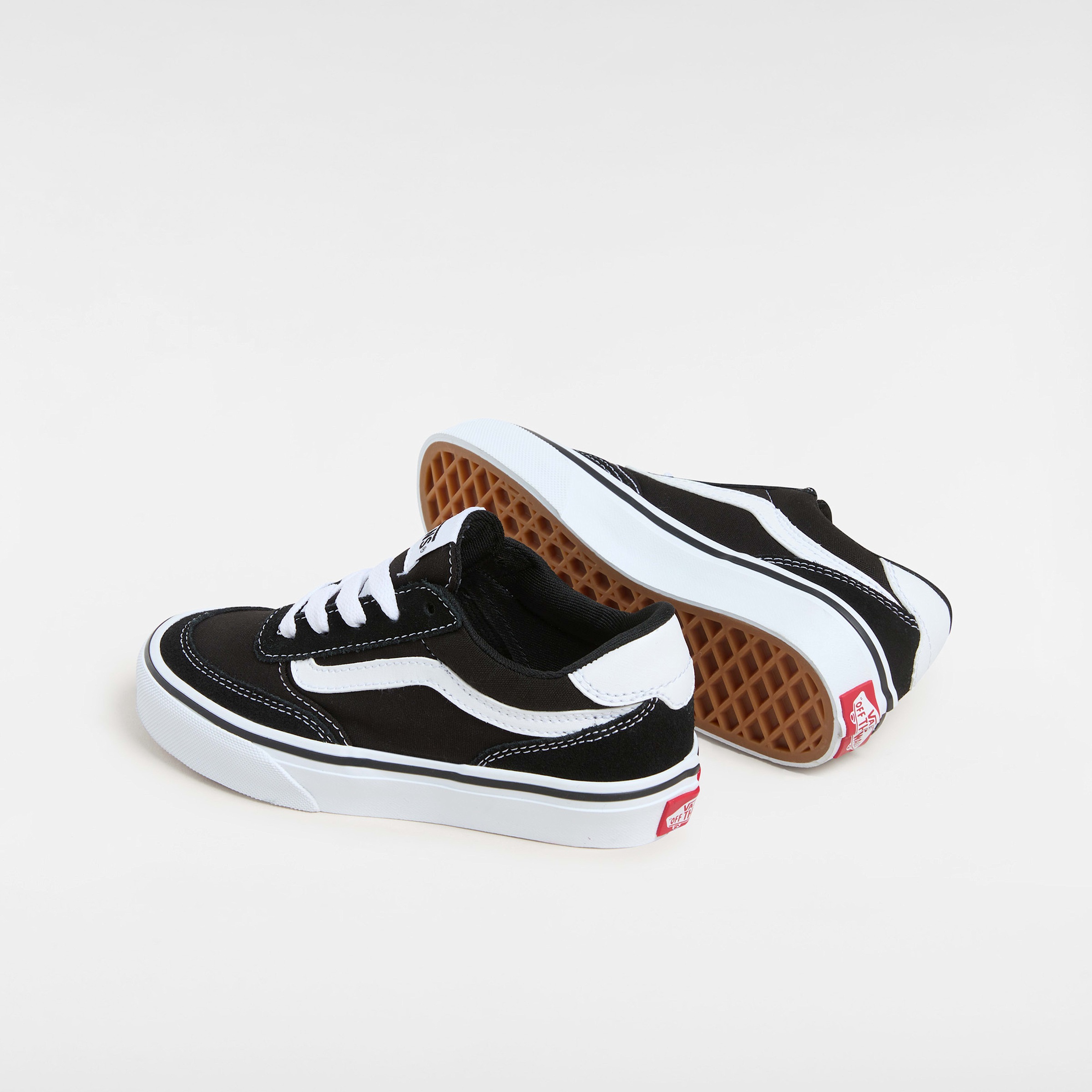 Sneaker VANS "Brooklyn LS", Jungen, Gr. 32, ba2, suede, canvas schwarz, weiß, Leder, Schuhe Sneaker 3