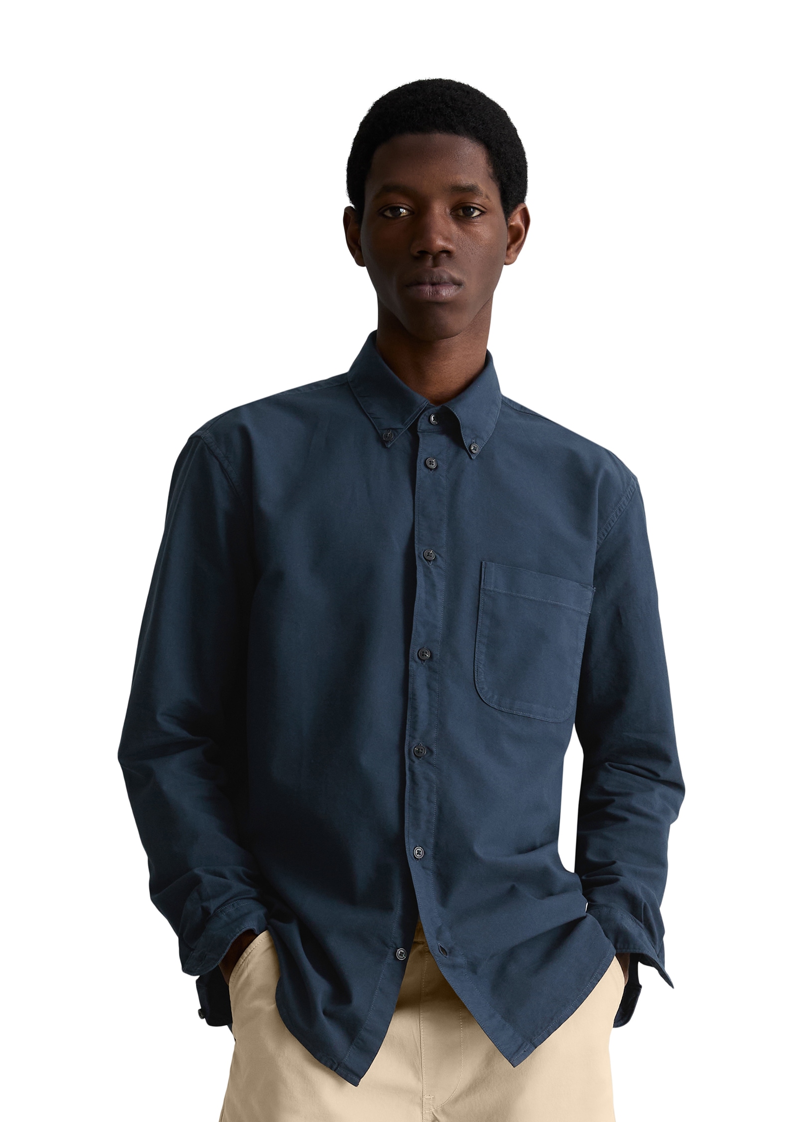 Marc OPolo DENIM Langarmhemd Oxford-Hemd regular fit aus reiner Bio-Baumwol günstig online kaufen