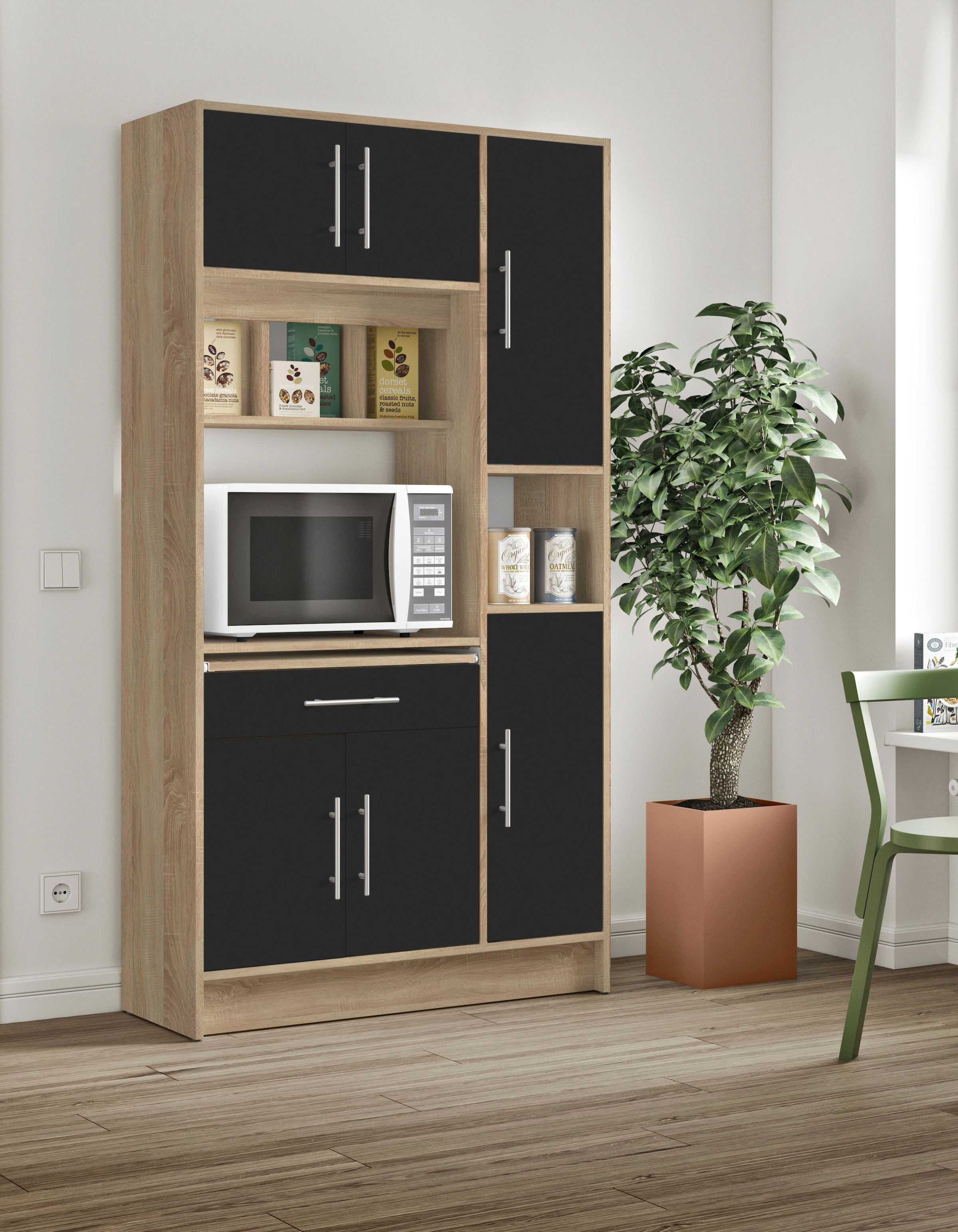 TemaHome Küchenbuffet »Louise«, ausziehbarer Schrank, Höhe 180 cm